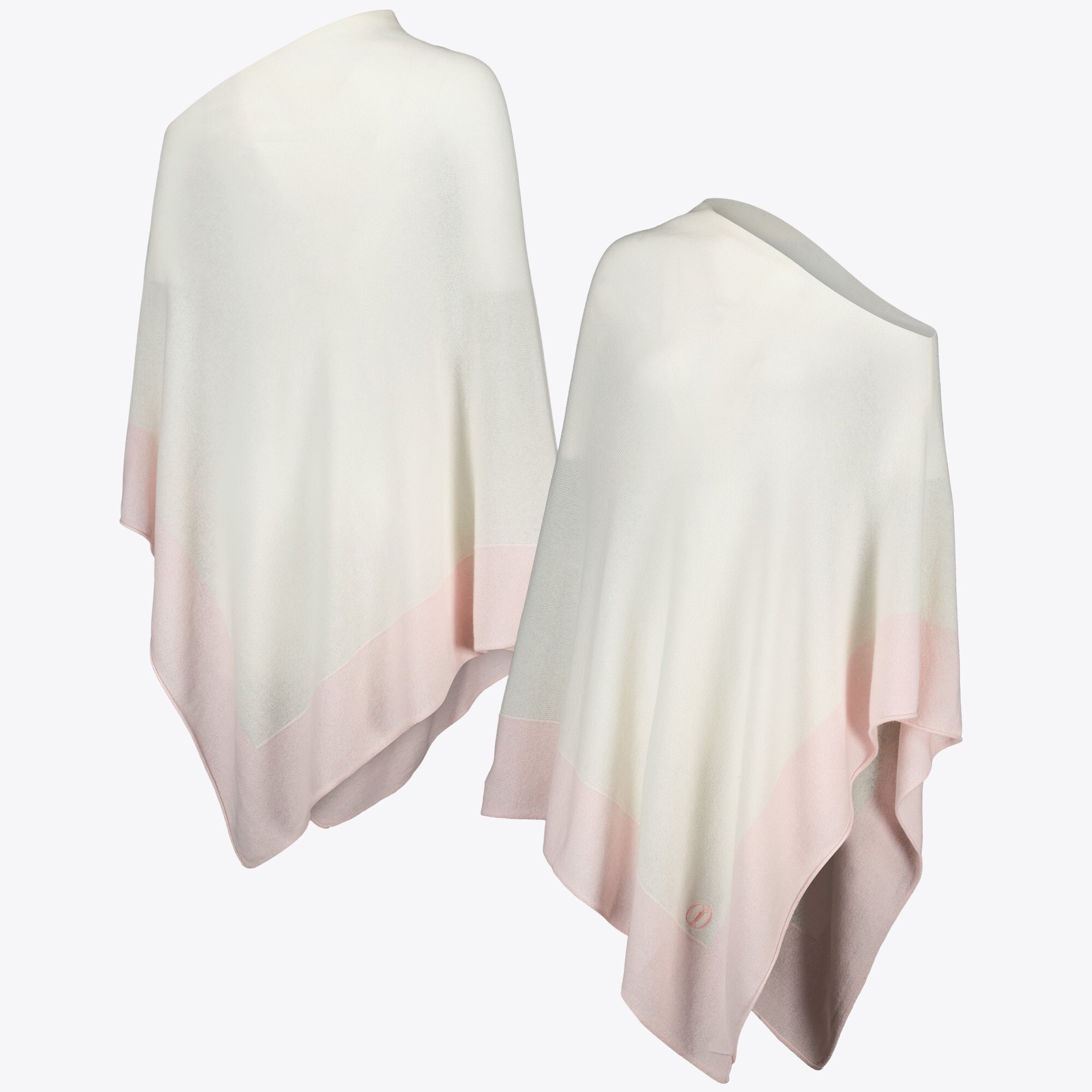 Poncho in cashmere The Open Hawico Glenwild - Zucchero filato bianco - Donna