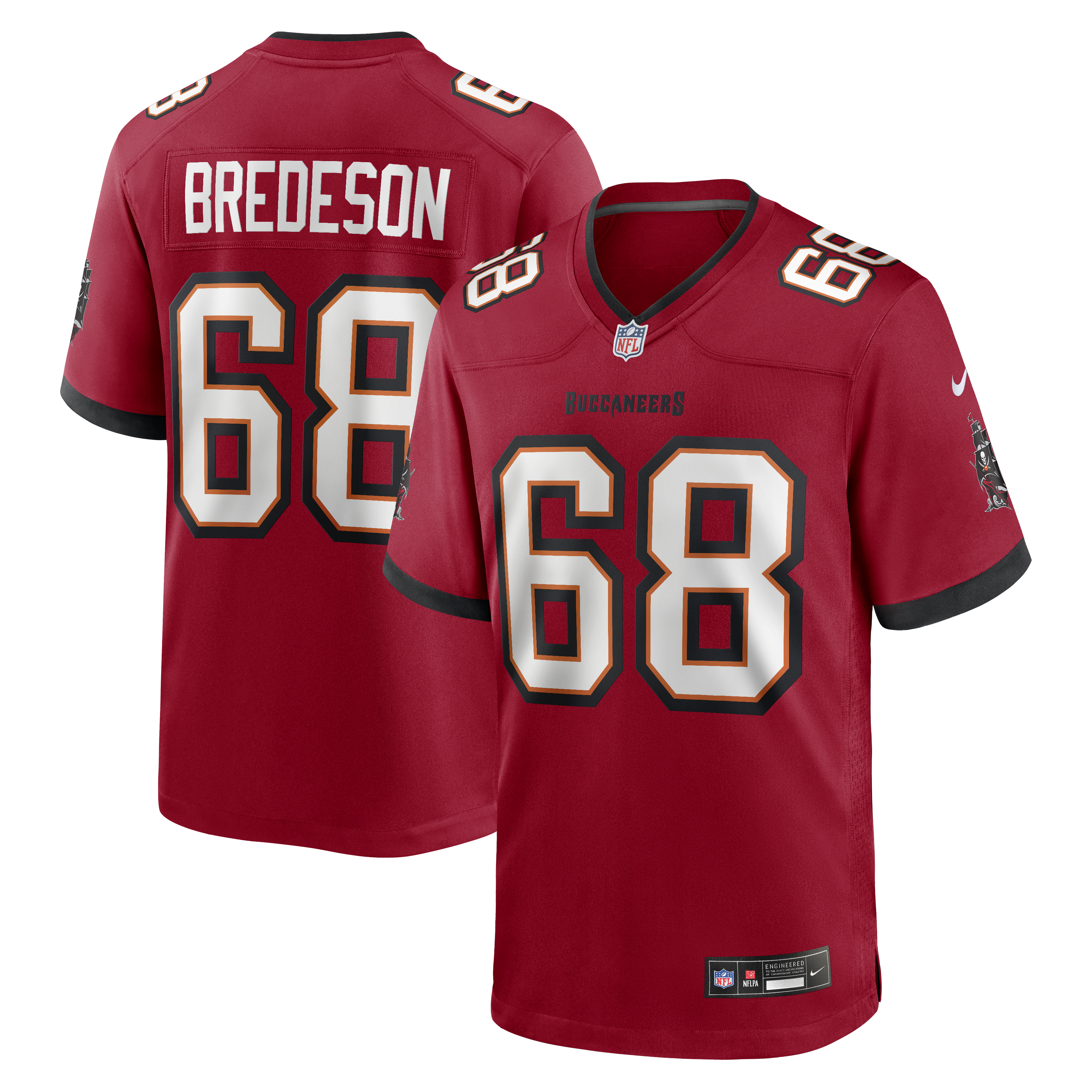 Men's Nike Ben Bredeson  Red Tampa Bay Buccaneers  Game Jersey