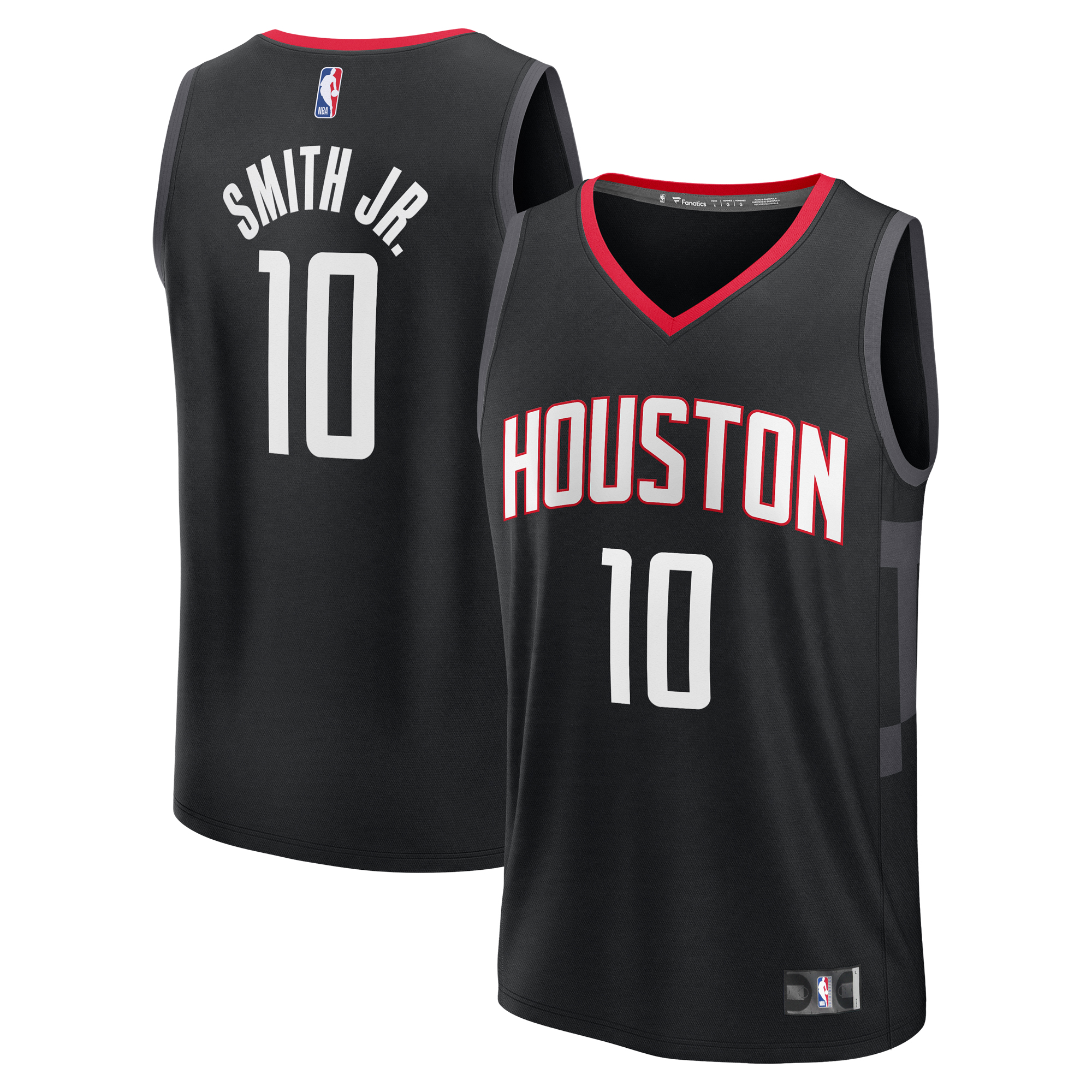 Men's Fanatics Jabari Smith Jr. Black Houston Rockets Fast Break Replica Player Jersey - Statement Edition