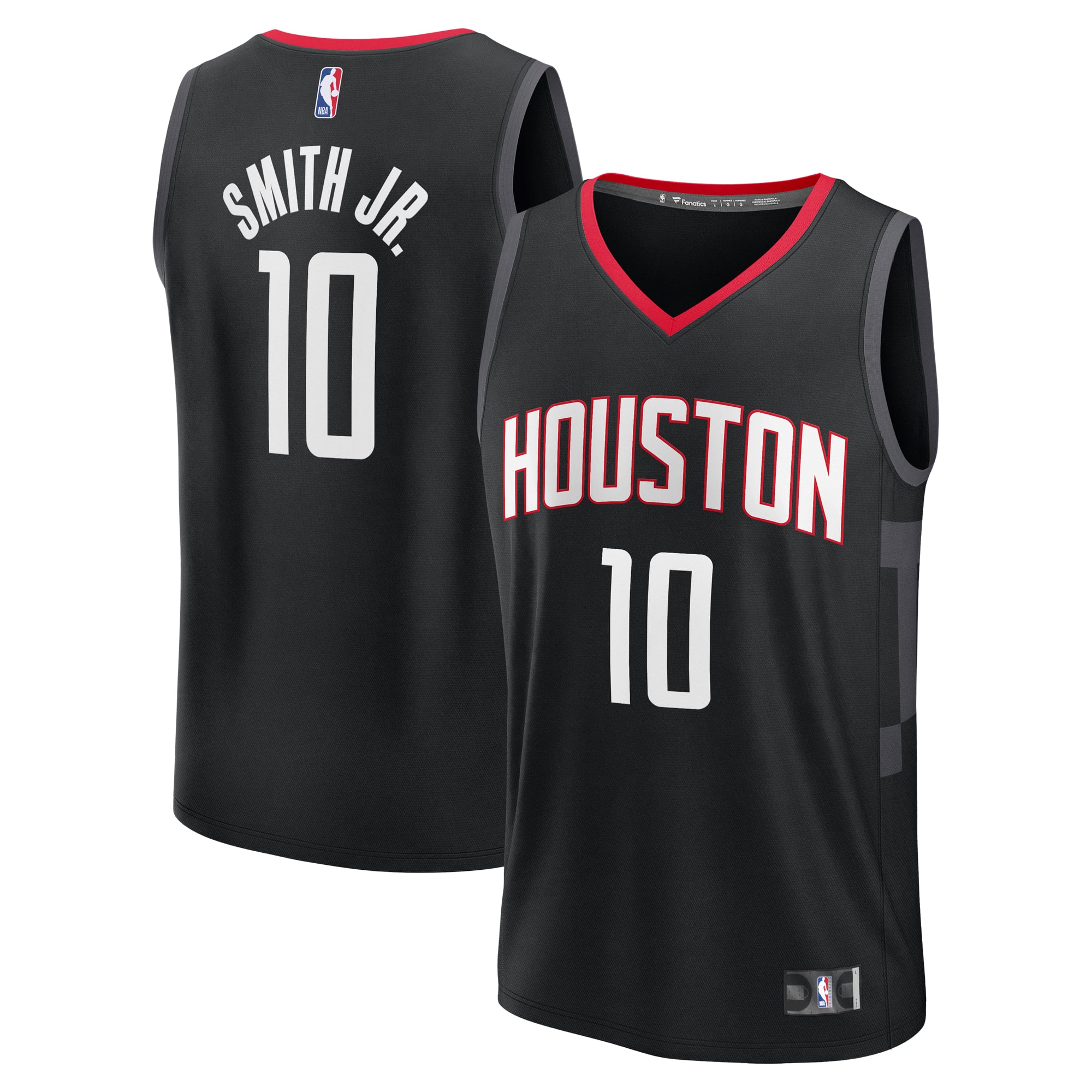 Men's Fanatics Jabari Smith Jr. Black Houston Rockets Fast Break Replica Player Jersey - Statement Edition