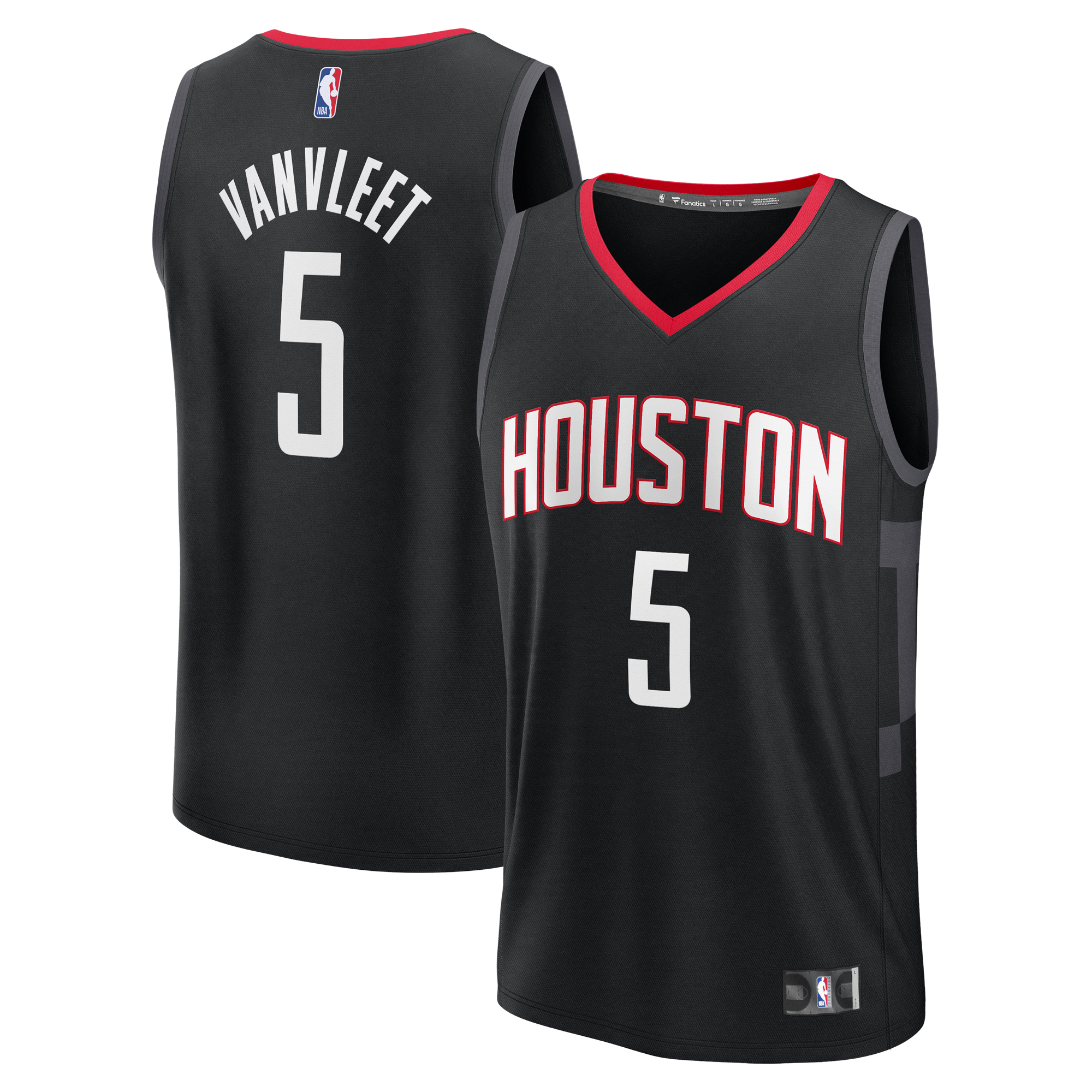 Men's Fanatics Fred VanVleet Black Houston Rockets Fast Break Replica Player Jersey - Statement Edition