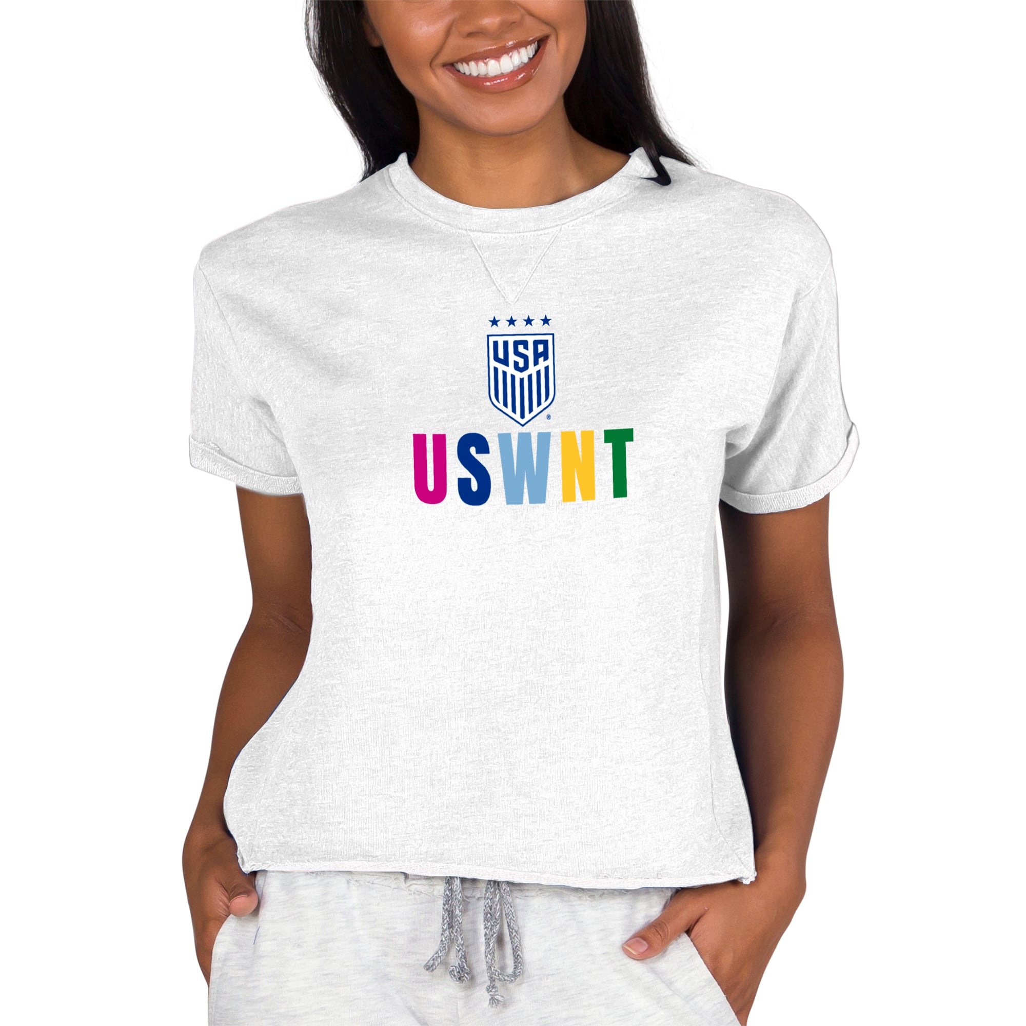 Women's Concepts Sport Oatmeal USWNT Mainstream Terry Top