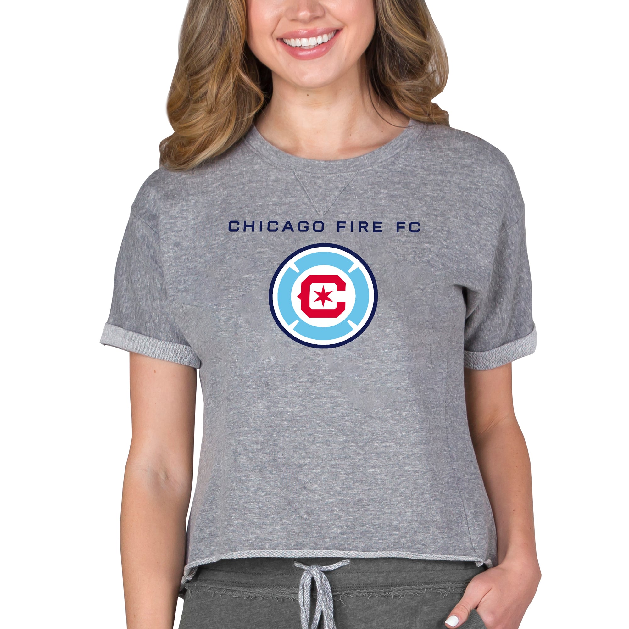 Women's Concepts Sport Gray Chicago Fire Mainstream Terry Top