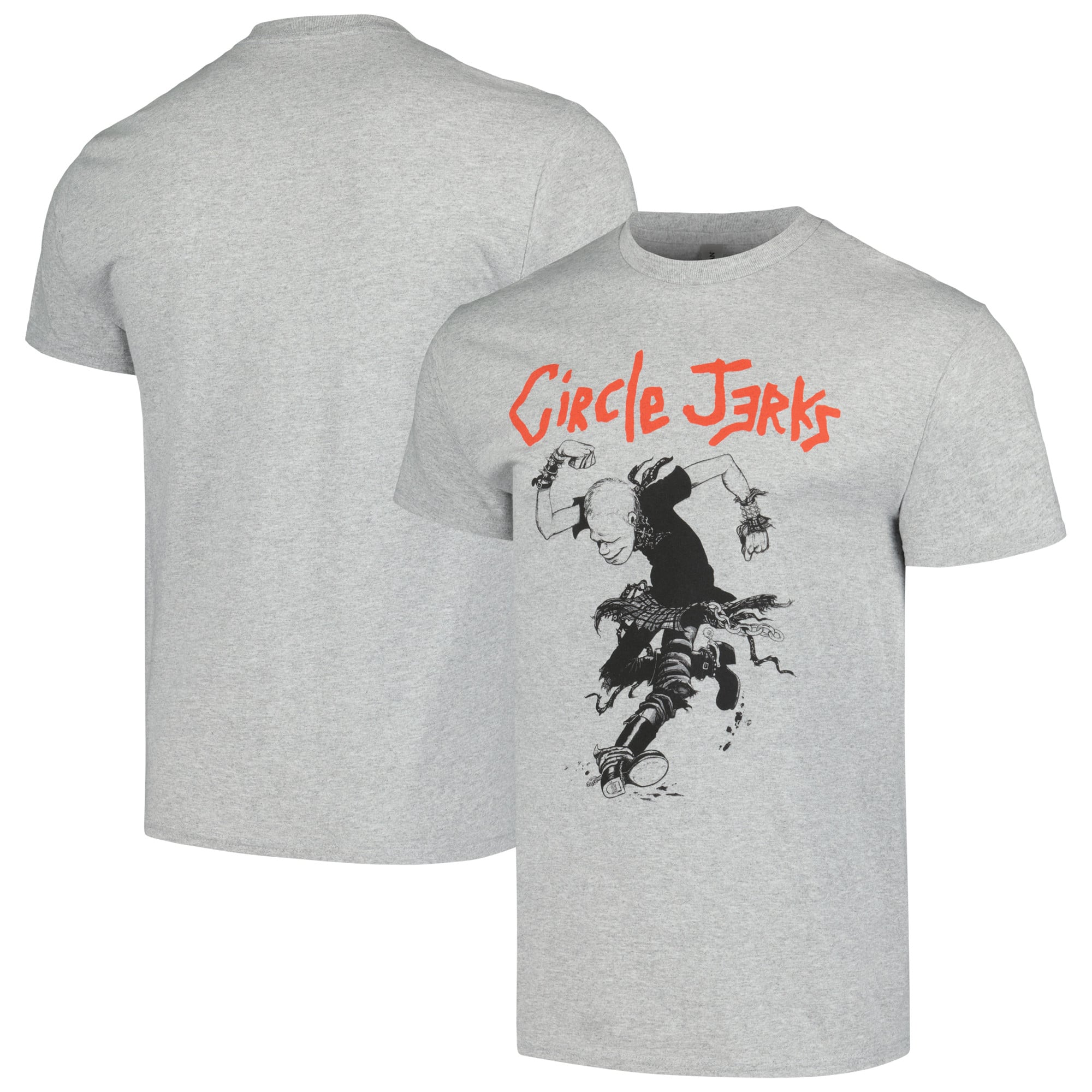 Men's  Heather Gray Circle Jerks Skanker Graphic T-Shirt