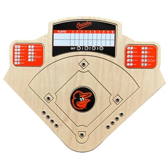 Baltimore Orioles Handcrafted Wood Baseball Game