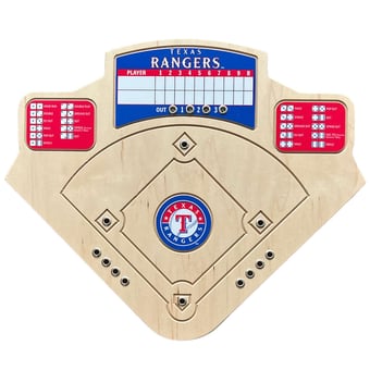 Texas Rangers Handcrafted Wood Baseball Game