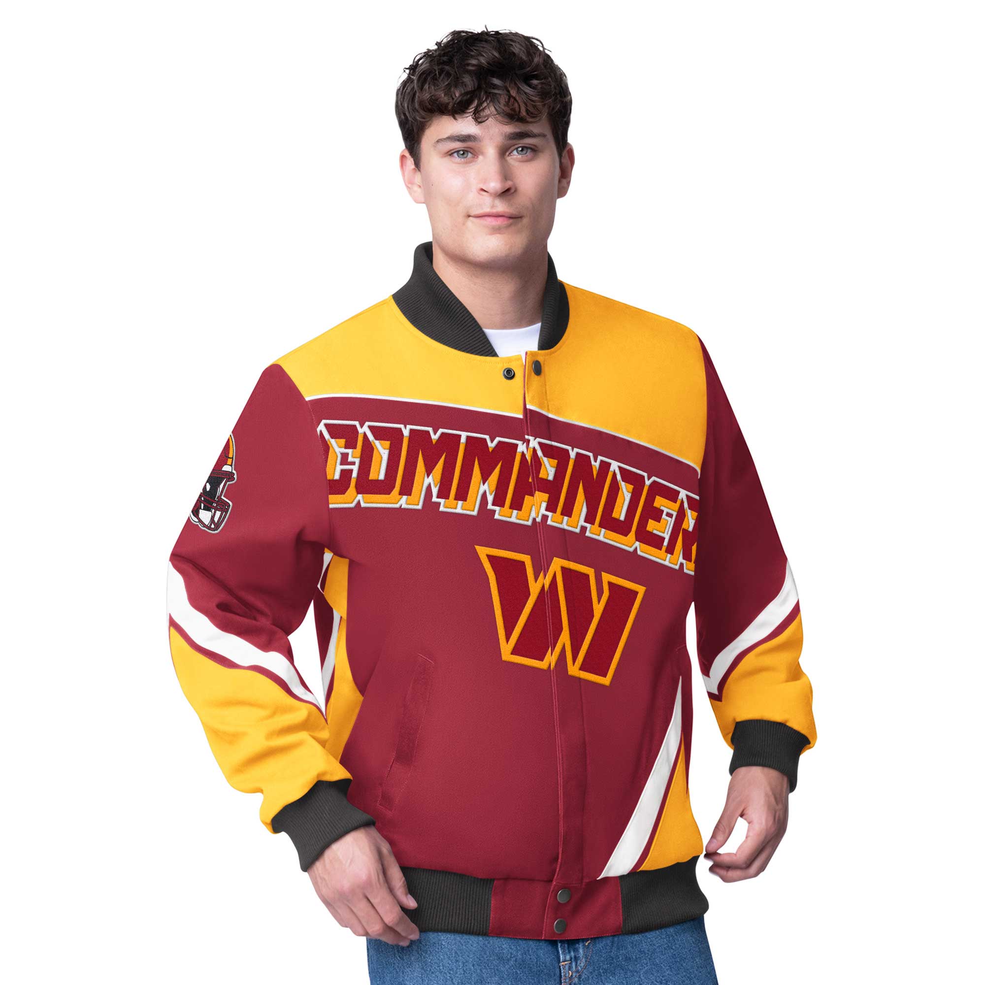 Men's G-III Extreme Burgundy Washington Commanders Maximum Racing Full-Snap Jacket