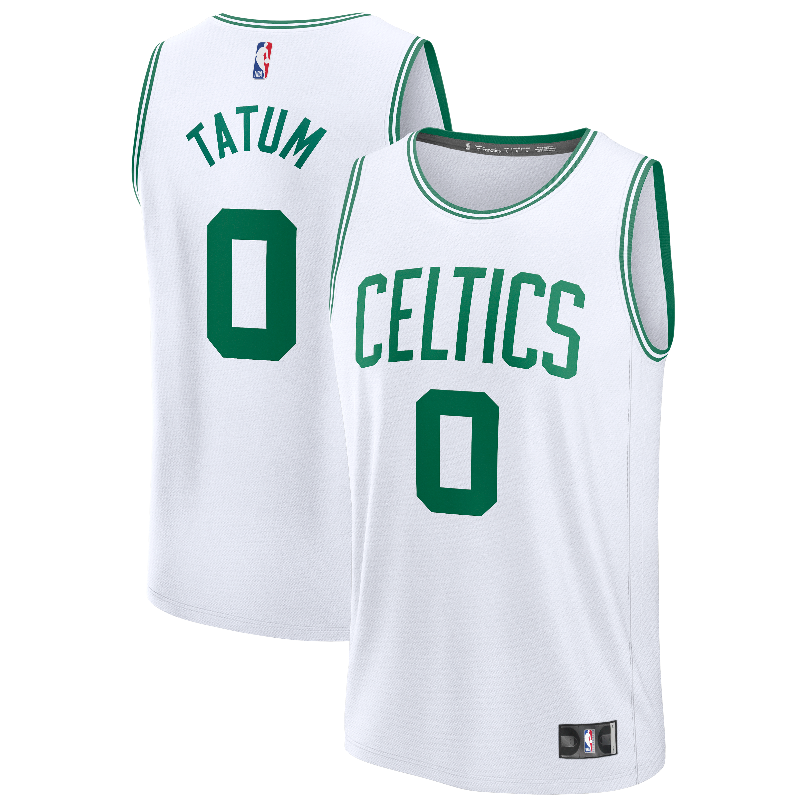 Men's Fanatics Jayson Tatum White Boston Celtics Fast Break Replica Player Jersey - Association Edition