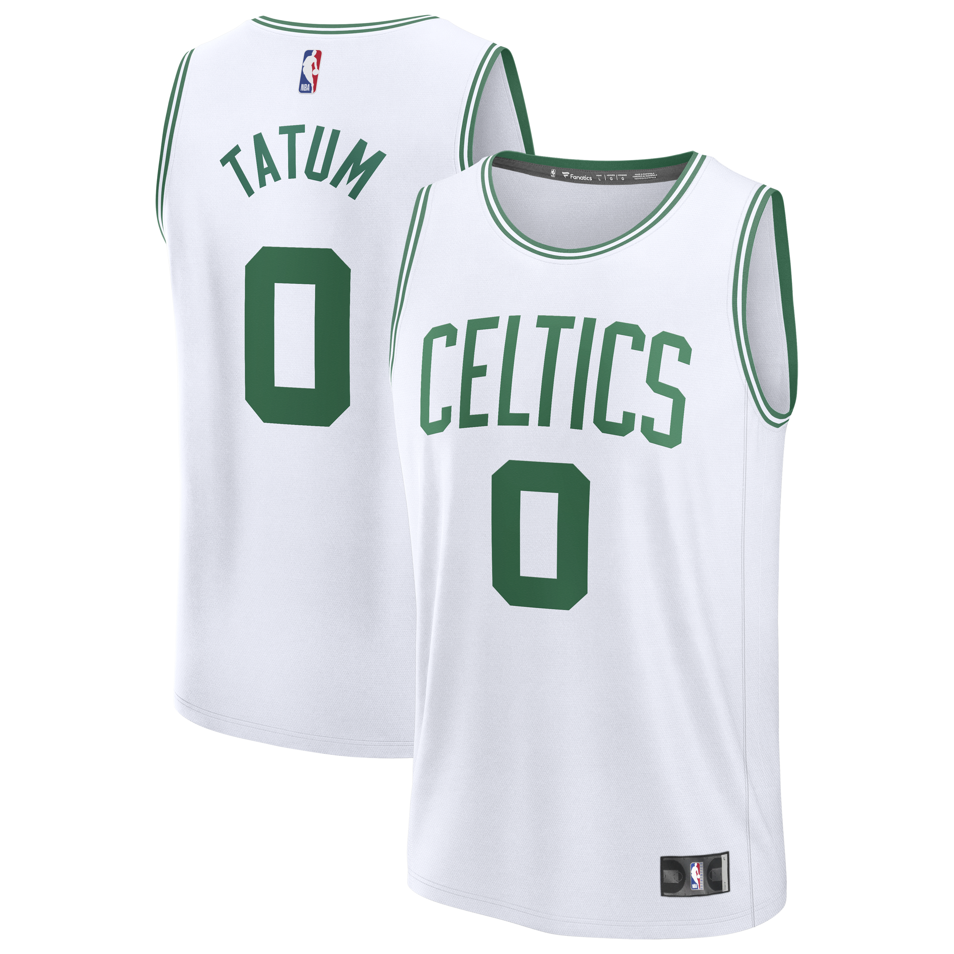 Men's Fanatics Jayson Tatum White Boston Celtics Fast Break Replica Player Jersey - Association Edition