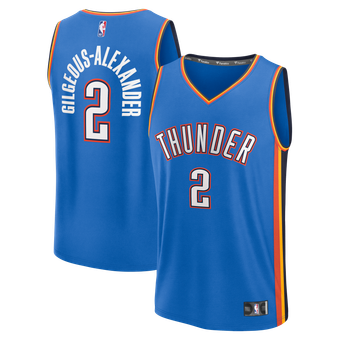 Men's Fanatics Shai Gilgeous-Alexander Blue Oklahoma City Thunder Fast Break Replica Player Jersey - Icon Edition