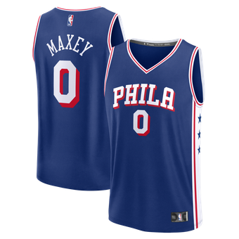 Youth Fanatics Tyrese Maxey Royal Philadelphia 76ers Fast Break Replica Player Jersey - Icon Edition