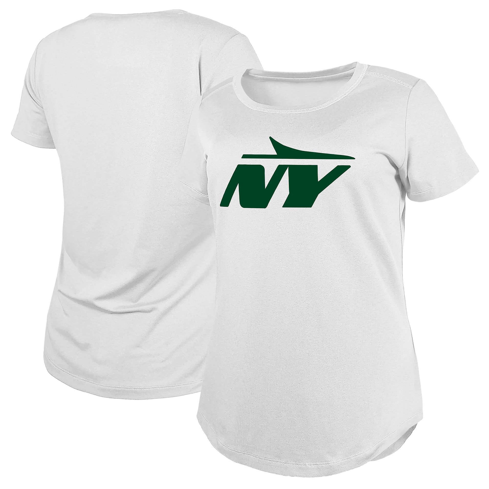Women's New Era White New York Jets NY Logo T-Shirt