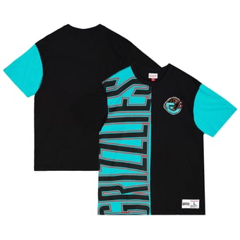Men's Mitchell & Ness  Turquoise/Black Vancouver Grizzlies Play By Play 2.0 T-Shirt