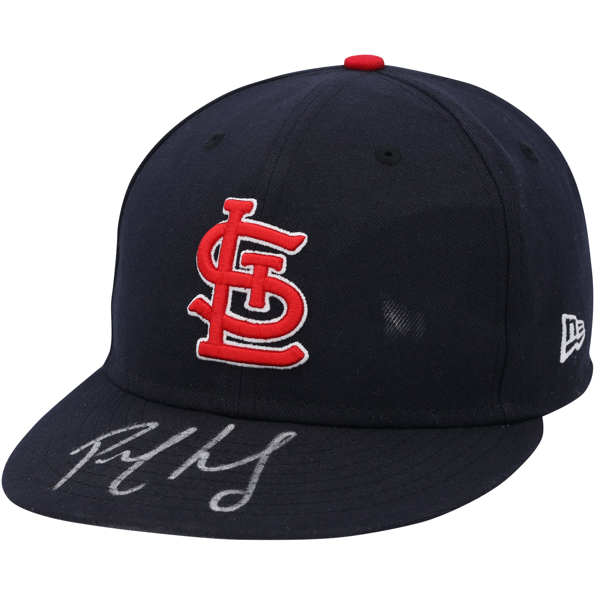 Paul Goldschmidt St. Louis Cardinals Autographed Game-Used Navy Cap from the MLB Season