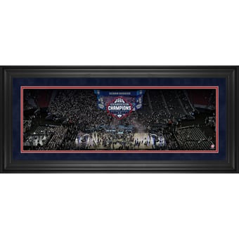 UConn Huskies 2024 NCAA Men's Basketball National Champions Framed 10" x 30" Stadium Panoramic Collage