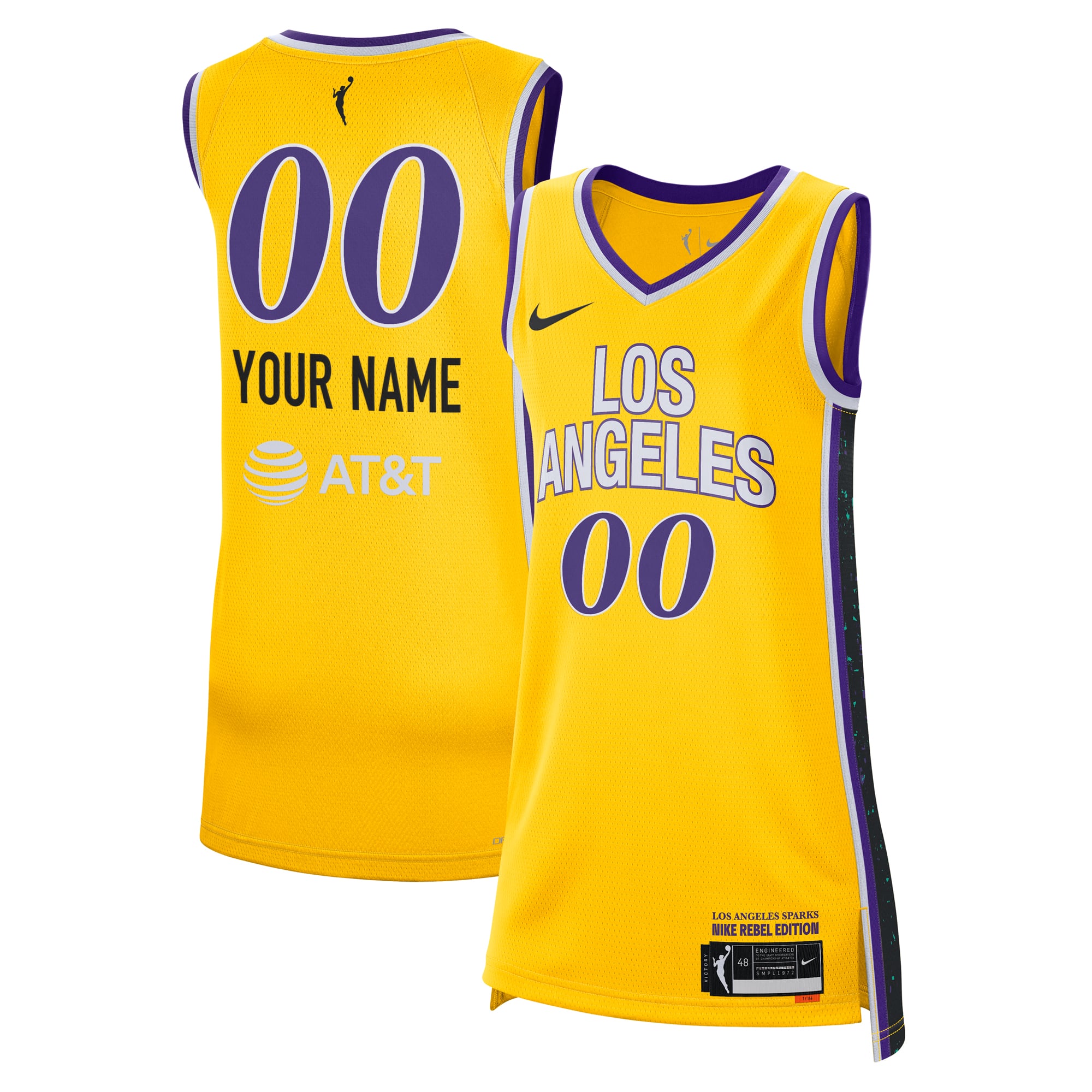 Unisex Nike Gold Los Angeles Sparks 2024 Rebel Edition Custom Jersey