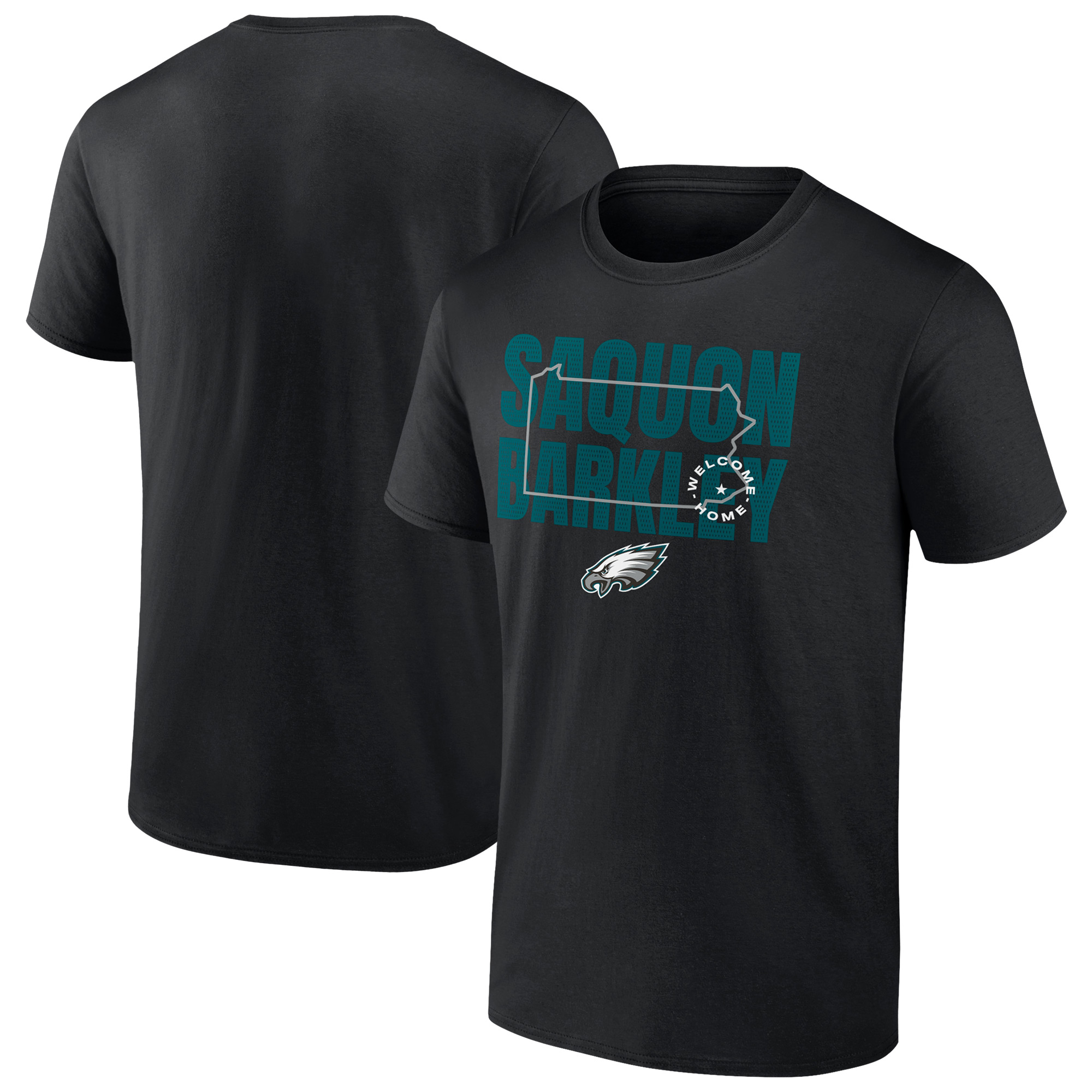Men's Saquon Barkley Black Philadelphia Eagles Welcome Home T-Shirt