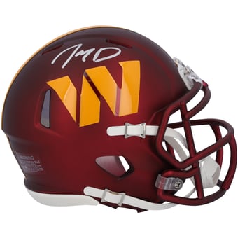 Jayden Daniels Washington Commanders Autographed Riddell Speed Mini Helmet