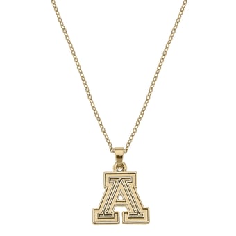 Women's CANVAS Style Arizona Wildcats Gold Plated Pendant Necklace