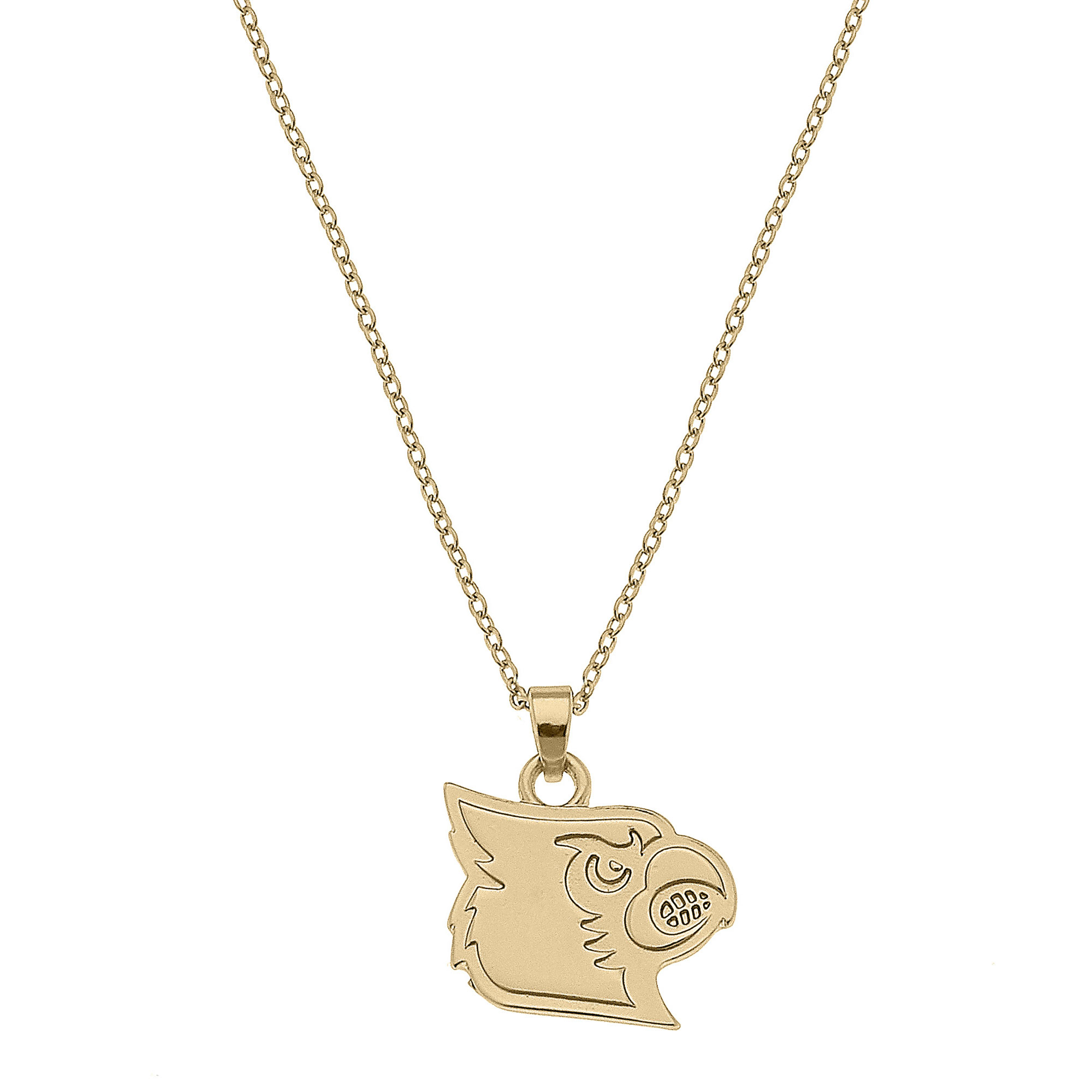 Women's CANVAS Style Louisville Cardinals Gold Plated Pendant Necklace