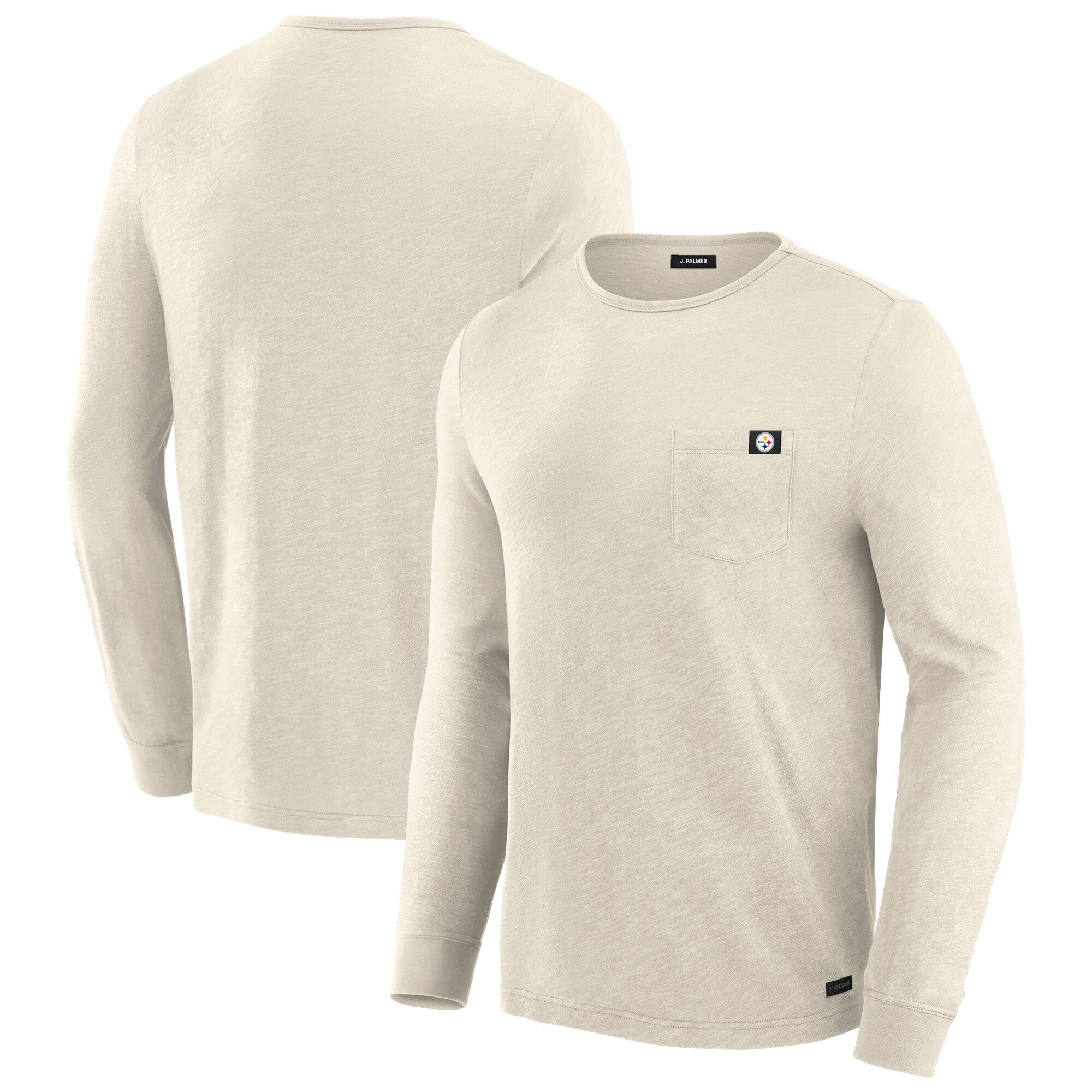 Men's J. Palmer Cream Pittsburgh Steelers In-The-Pocket Long Sleeve T-Shirt