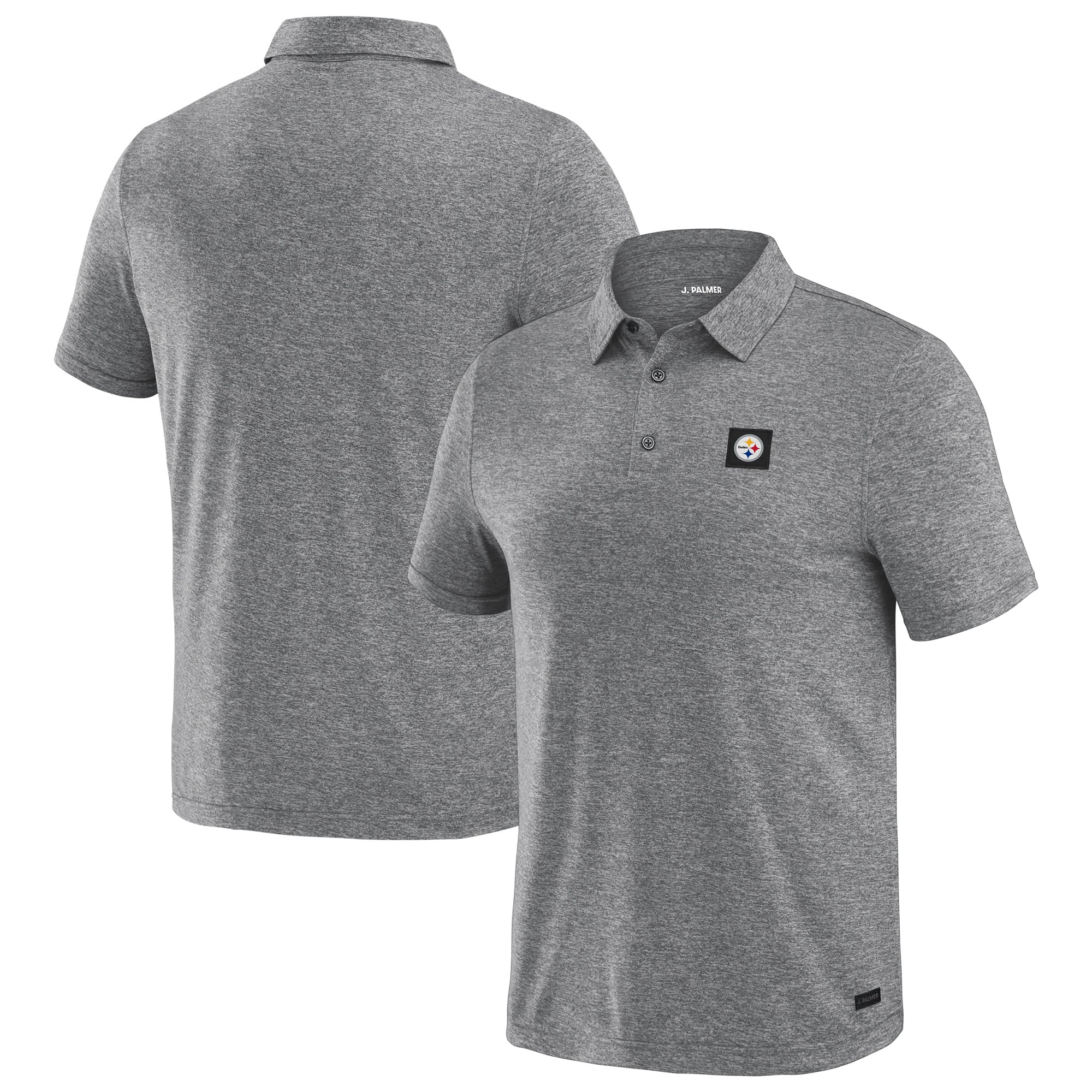 Men's J. Palmer Black Pittsburgh Steelers Four Down Polo