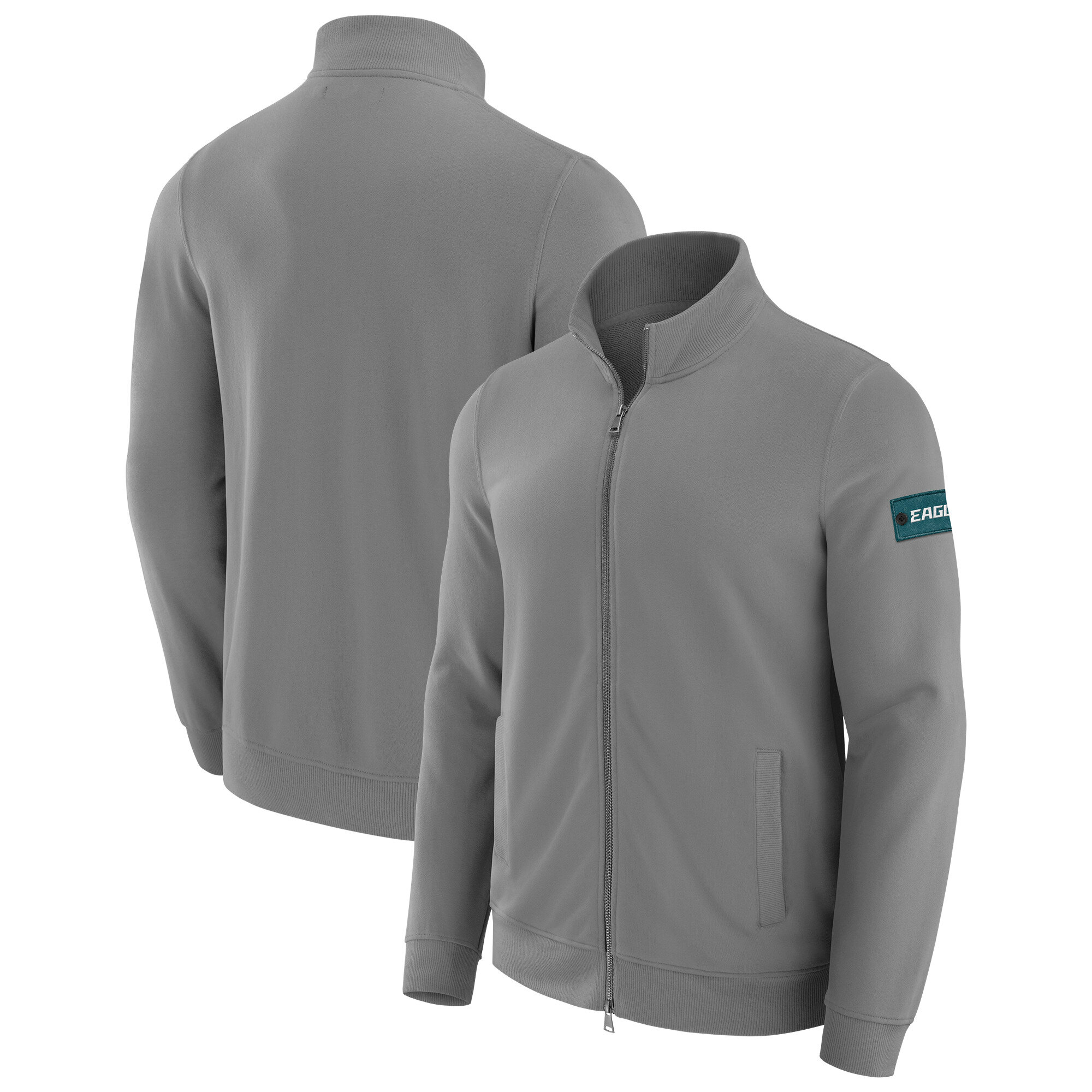 Men's J. Palmer Graphite Philadelphia Eagles QB1 Full-Zip Sweatshirt