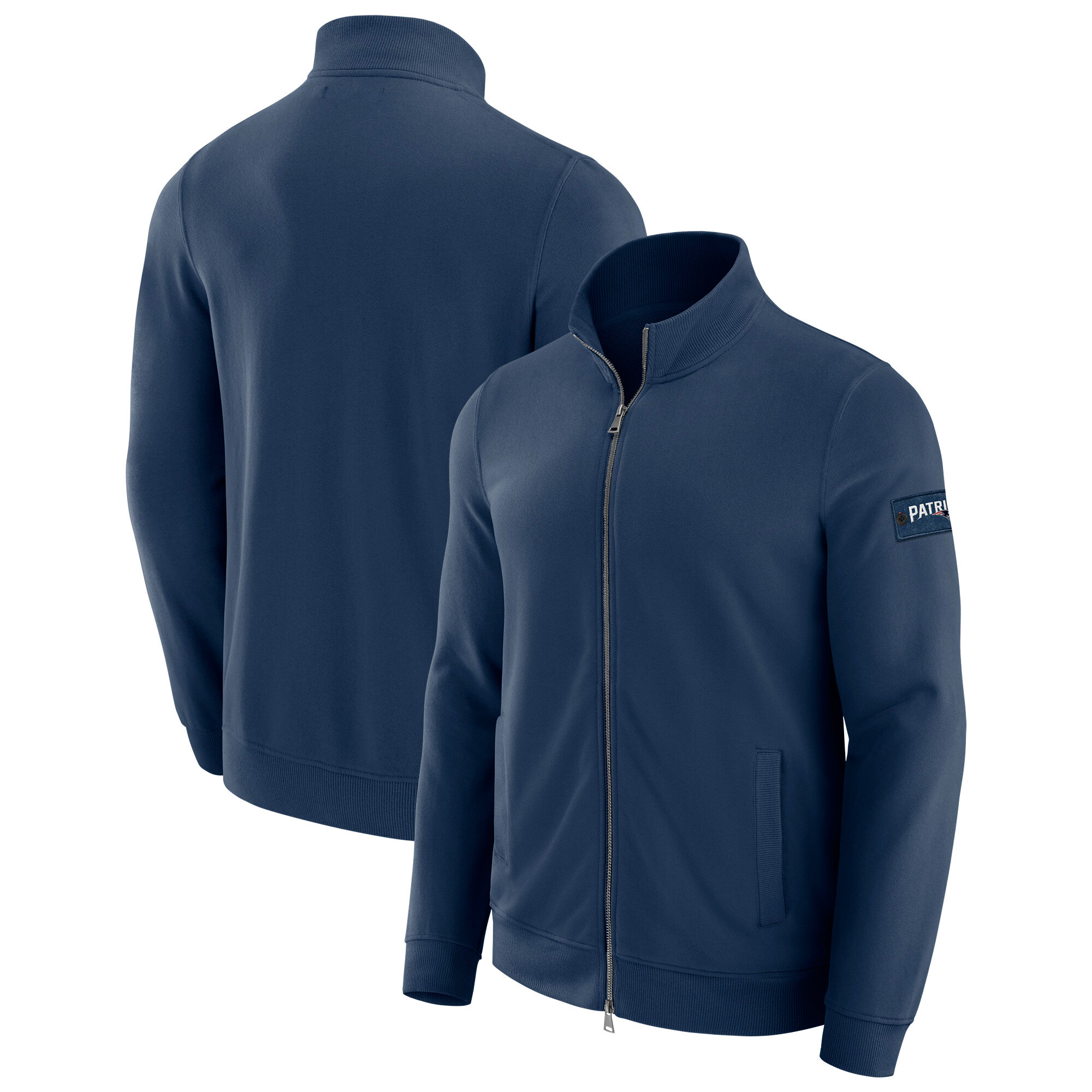 Men's J. Palmer Navy New England Patriots QB1 Full-Zip Sweatshirt
