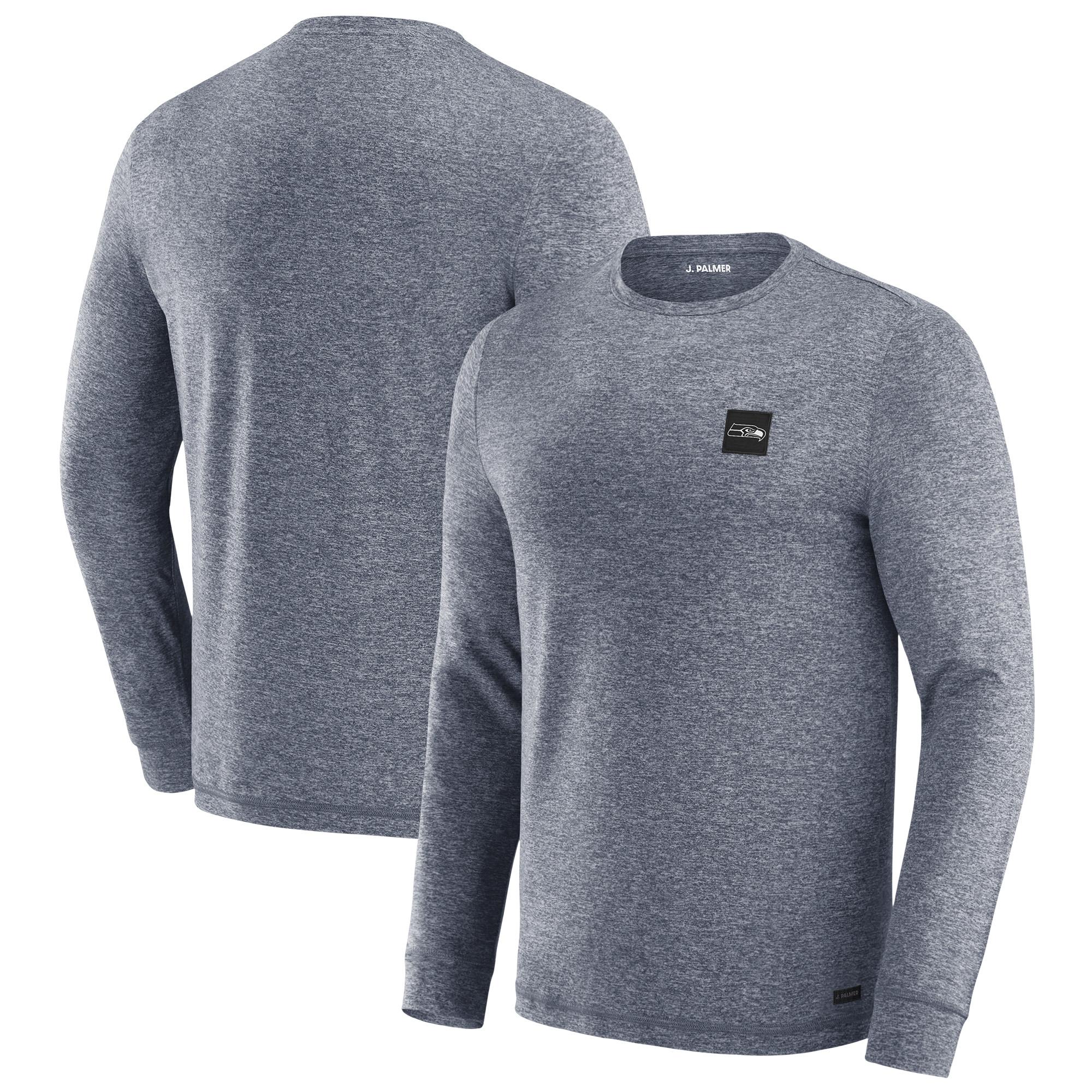 Men's J. Palmer Navy Seattle Seahawks Four Down Long Sleeve T-Shirt