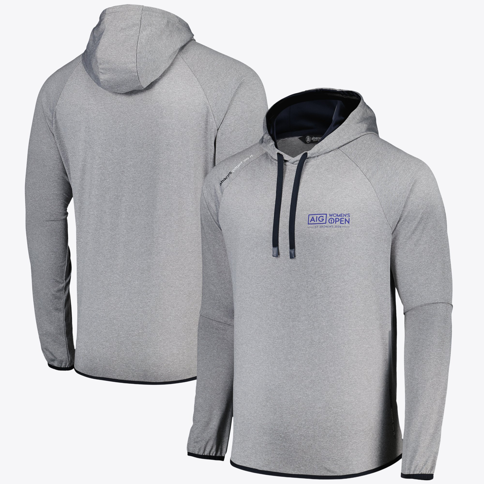 Felpa con cappuccio AIG Open St Andrews 2024 Abacus Loop da donna - grigia