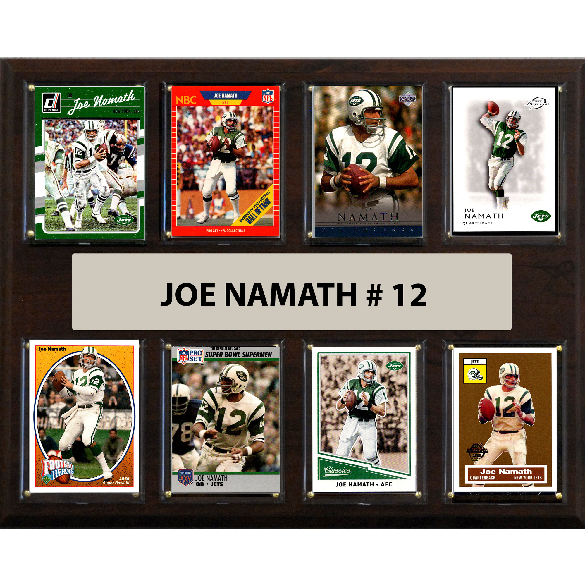 Joe Namath New York Jets 12" x 15" Trading Card Plaque