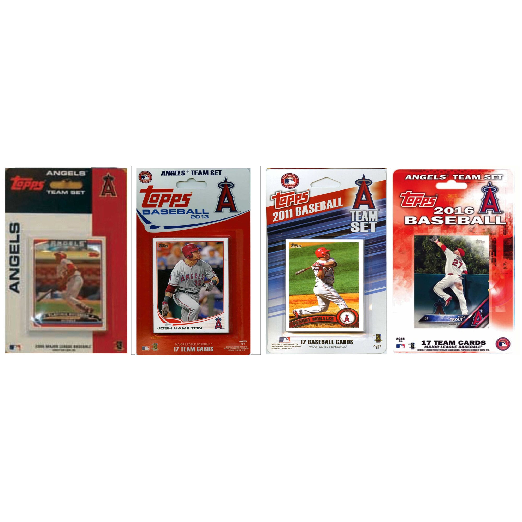 Los Angeles Angels Team Multi-Season Trading Card Set