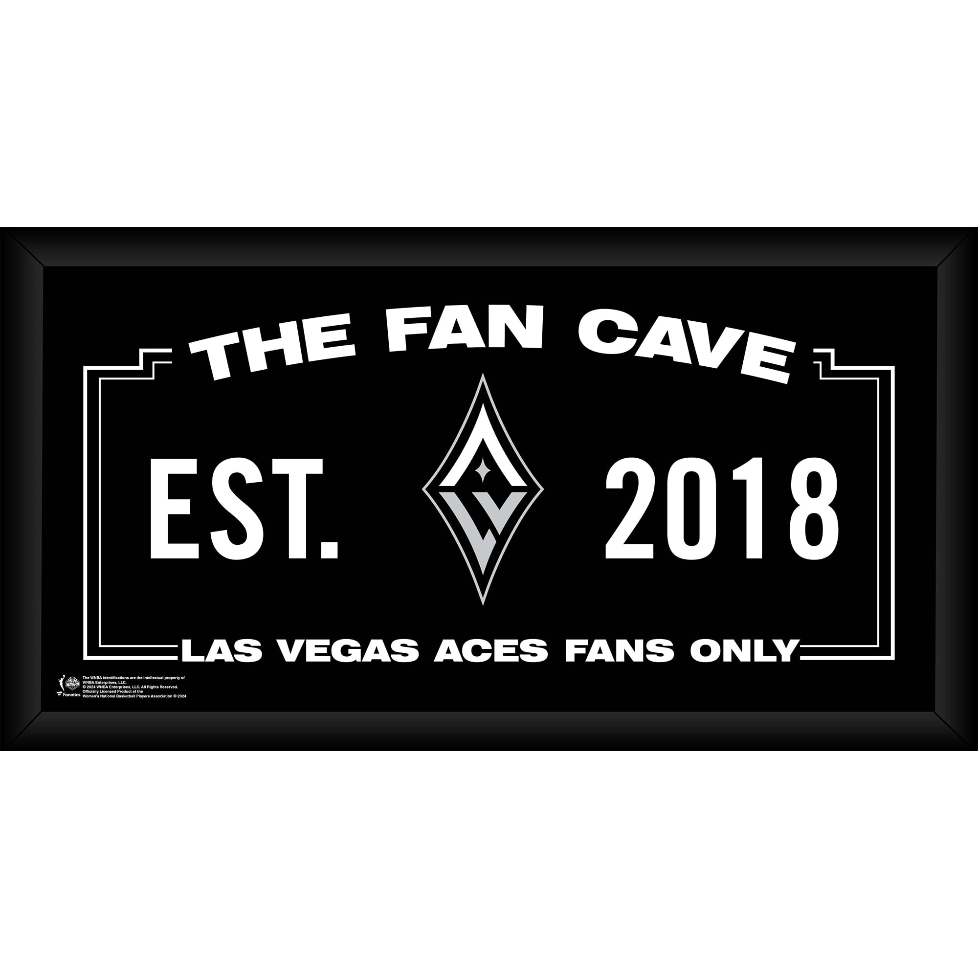 Collage de cueva de fans enmarcado de 10" x 20" de Las Vegas Aces