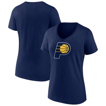 Women's Navy Indiana Pacers Primary Logo V-Neck T-Shirt