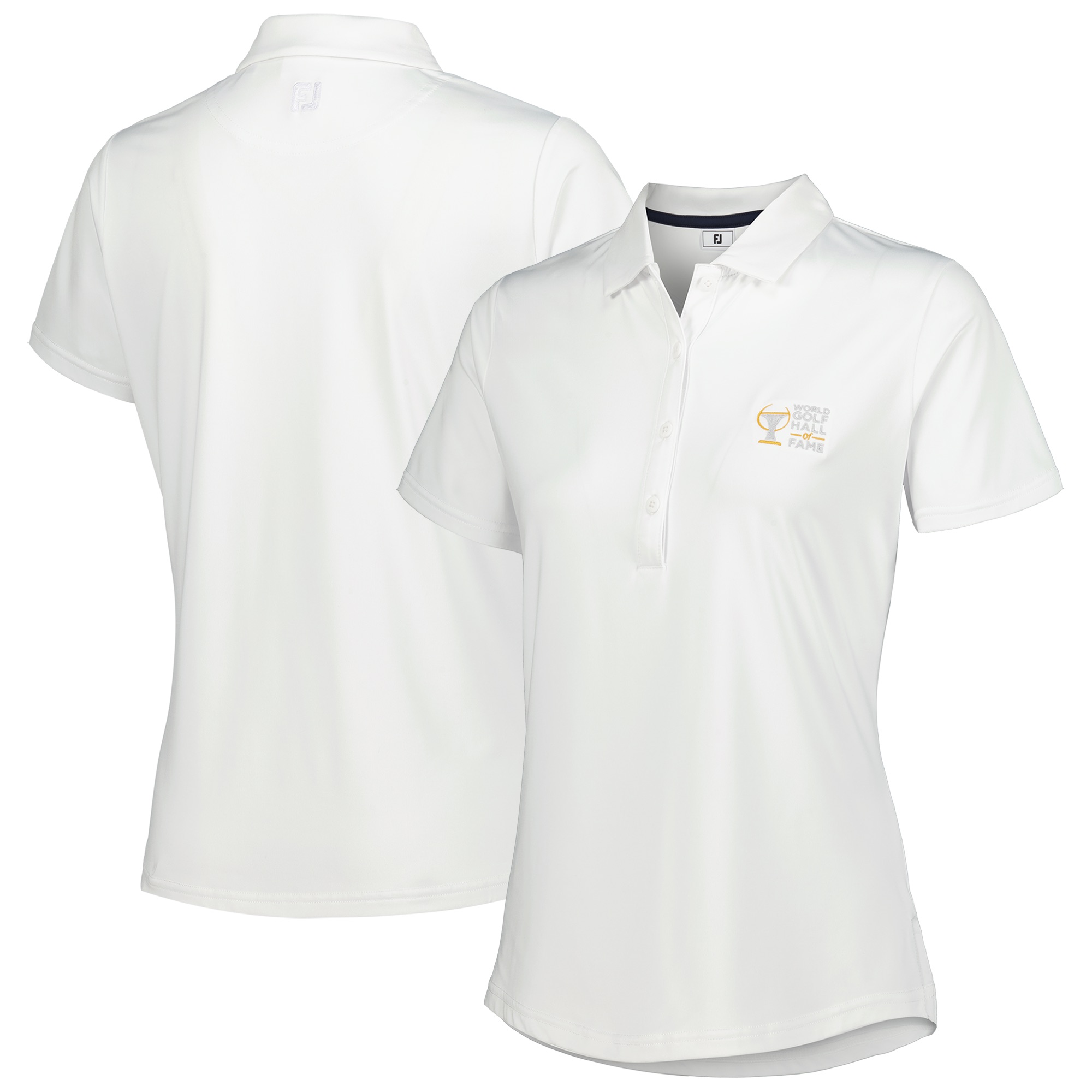 Women’s World Golf Hall of Fame FootJoy White Solid Lisle Polo Women’s World Golf Hall of Fame FootJoy White Solid Lisle Polo