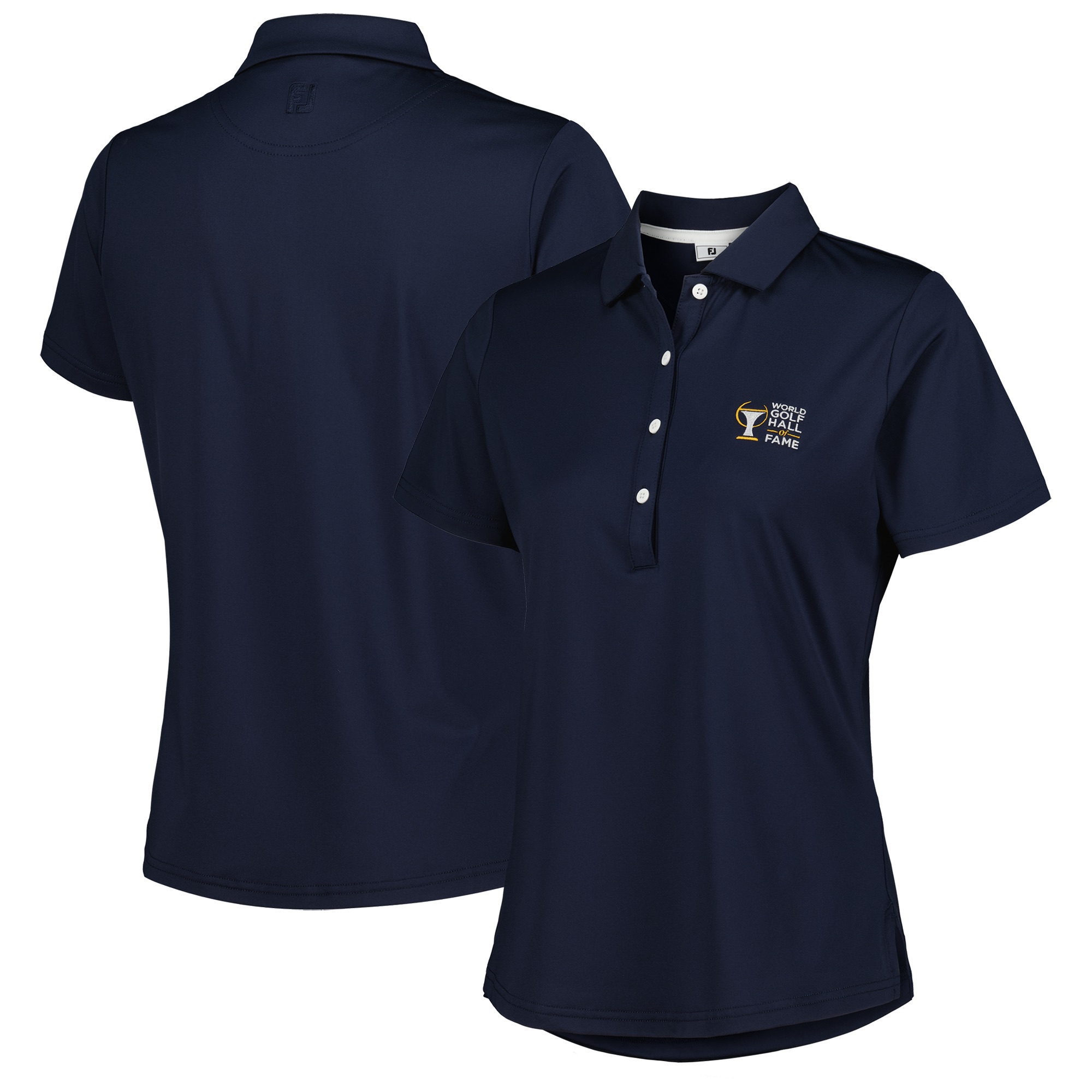 Women’s World Golf Hall of Fame FootJoy Navy Solid Lisle Polo Women’s World Golf Hall of Fame FootJoy Navy Solid Lisle Polo