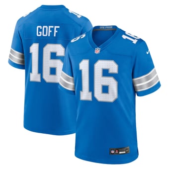 Detroit Lions Nike Home Game Jersey - Blue - Jared Goff - Mens