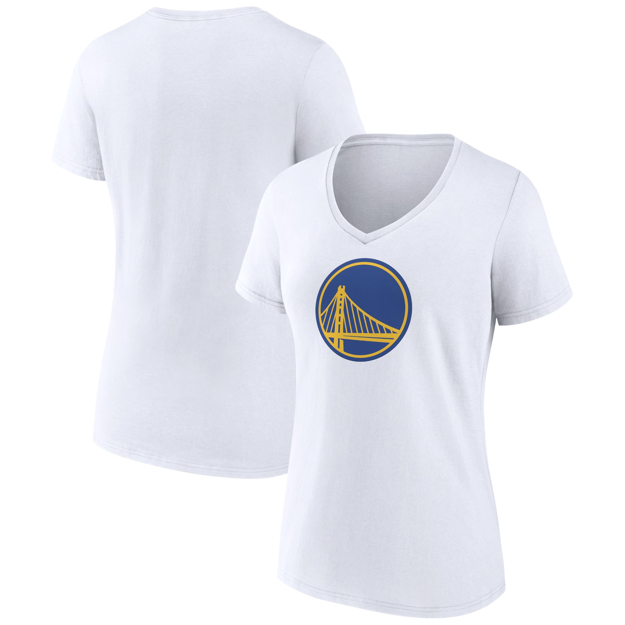 Women's White Golden State Warriors Alternate Logo V-Neck T-Shirt