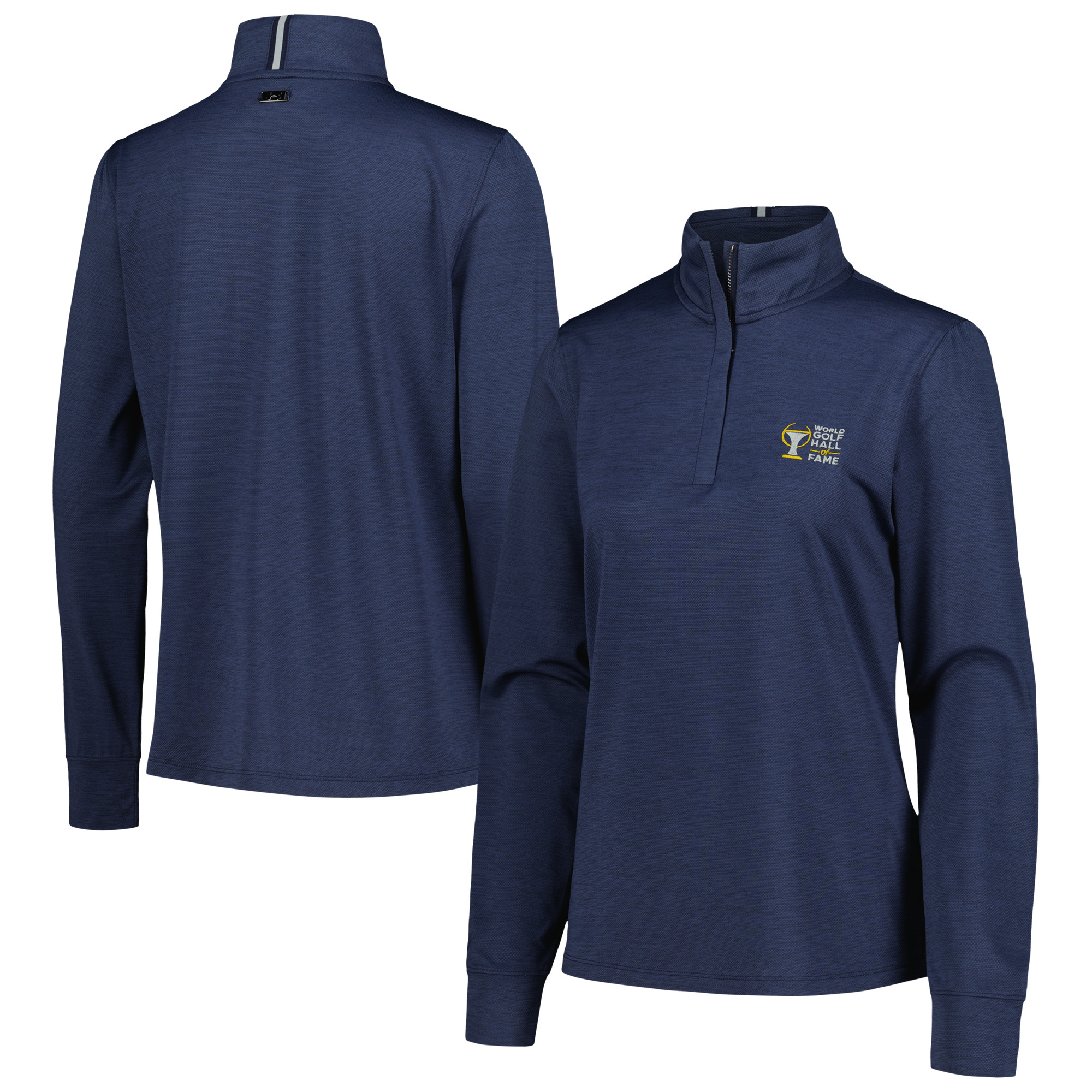Women’s World Golf Hall of Fame Under Armour Navy Playoff Heather Quarter-Zip Top Women’s World Golf Hall of Fame Under Armour Navy Playoff Heather Quarter-Zip Top