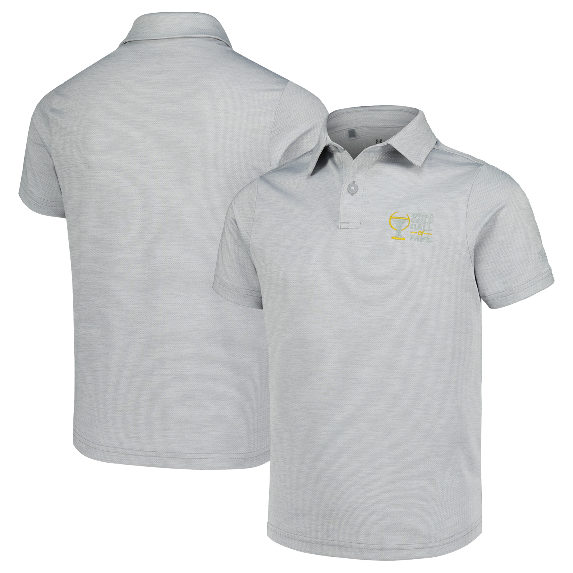 Youth World Golf Hall of Fame Under Armour Gray Playoff 3.0 Heather Polo Youth World Golf Hall of Fame Under Armour Gray Playoff 3.0 Heather Polo
