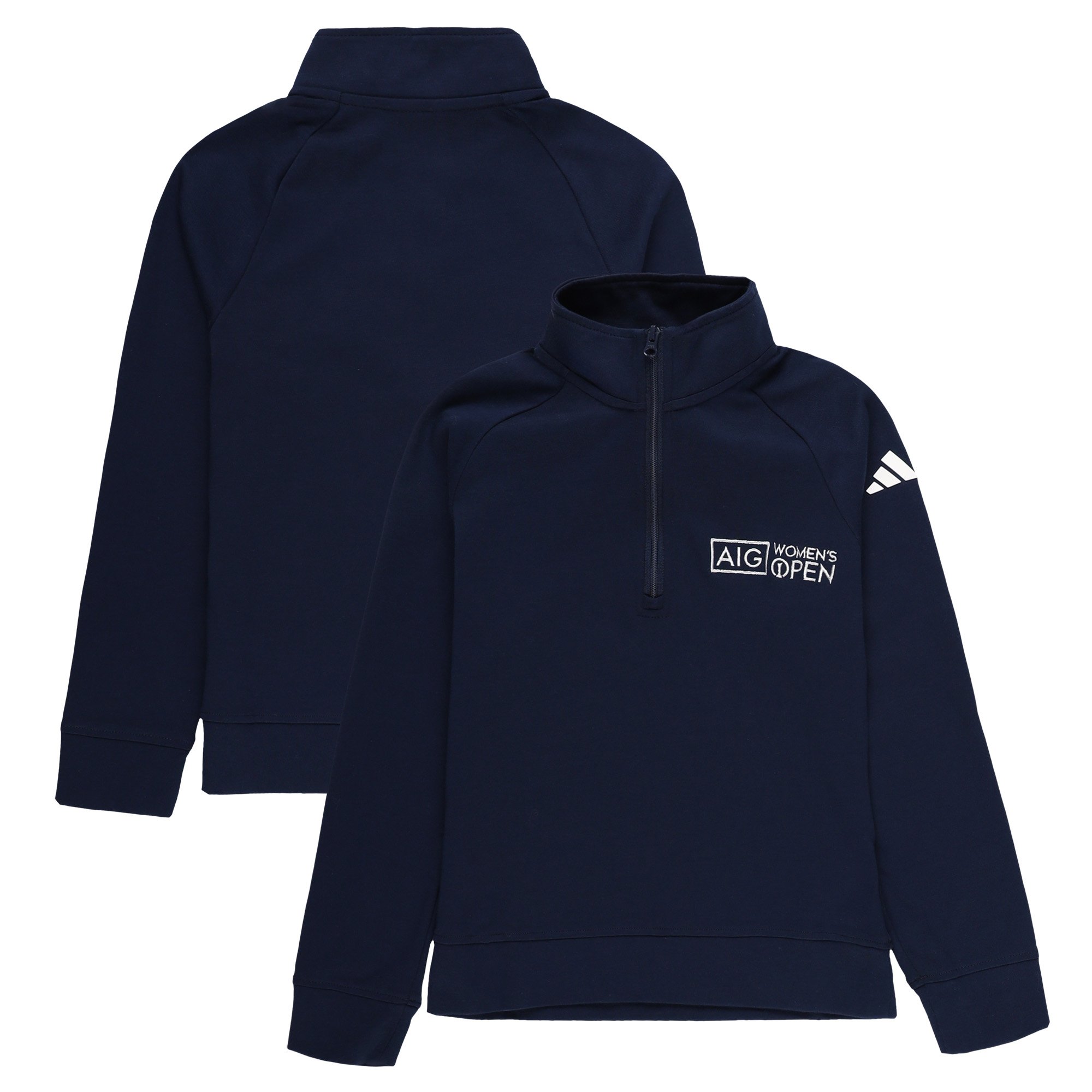 Strato intermedio Adidas 1/4 Zip AIG da donna aperto - Blu marino - Junior