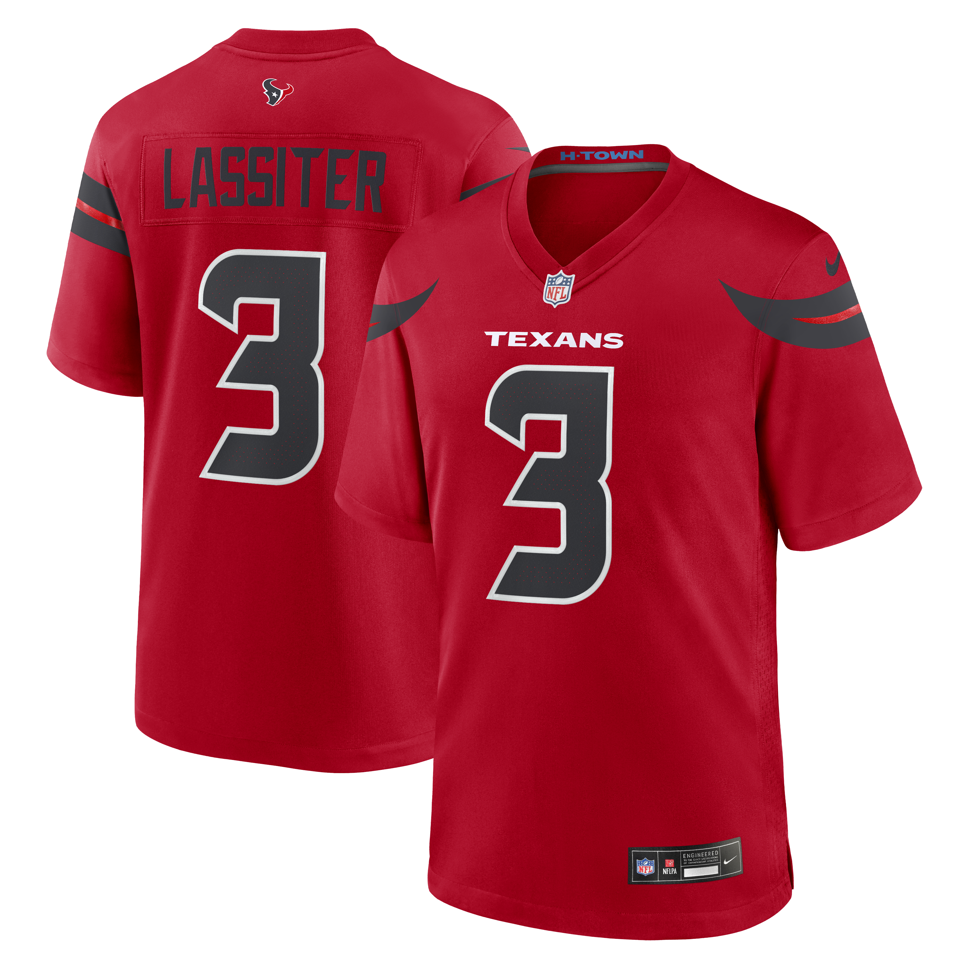 Men's Nike Kamari Lassiter Red Houston Texans Alternate Game Jersey