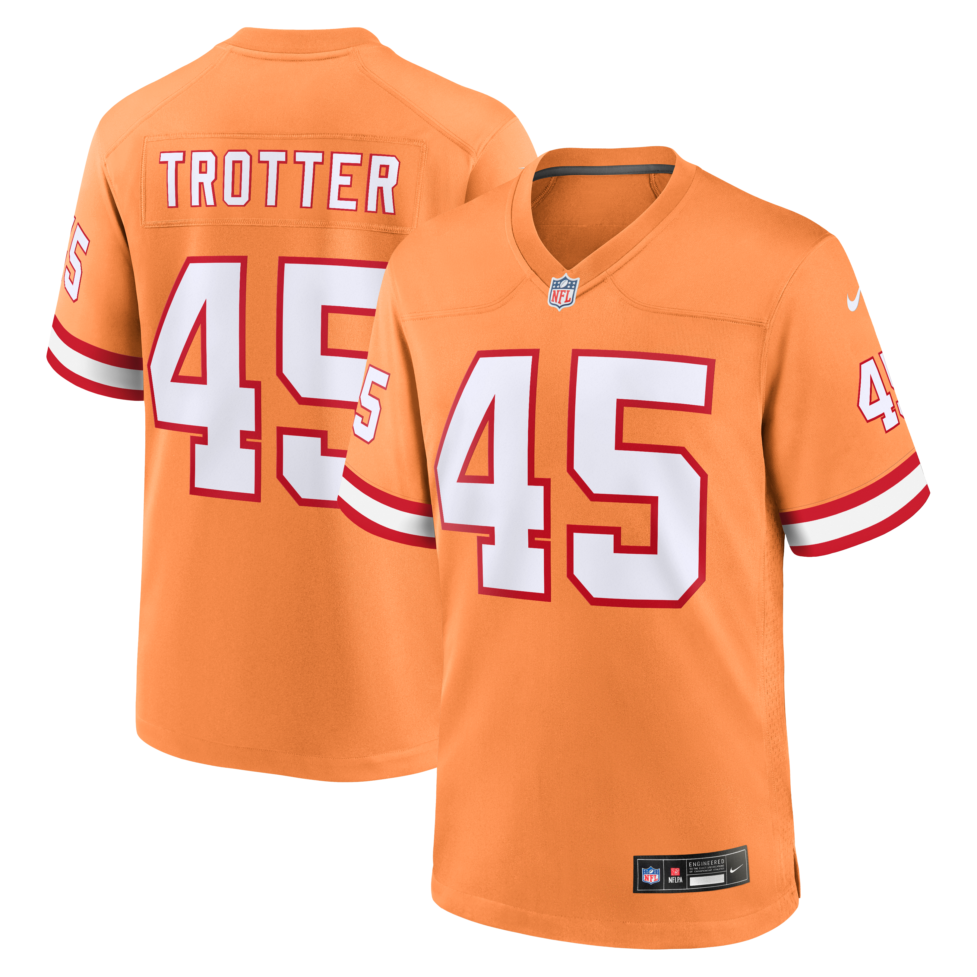 Men's Nike Josiah Trotter Creamsicle Tampa Bay Buccaneers Alternate  Game Jersey