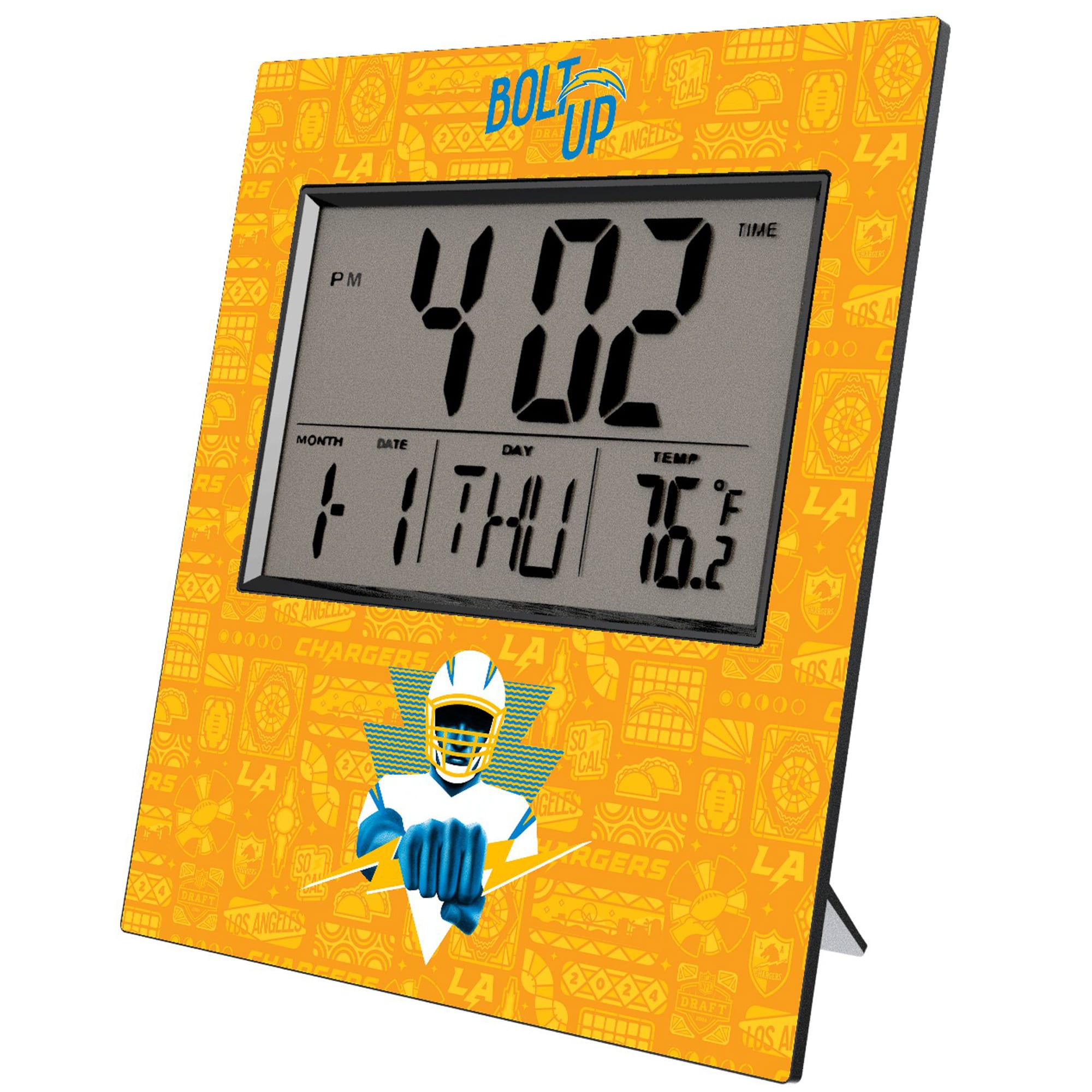 Los Angeles Chargers 2024 Illustrated Limited Edition Digital Desk/Wall Clock Los Angeles Chargers 2024 Illustrated Limited Edition Digital Desk/Wall Clock