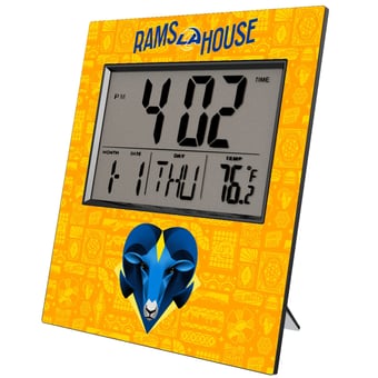 Los Angeles Rams 2024 Illustrated Limited Edition Digital Desk/Wall Clock