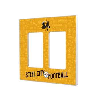 Pittsburgh Steelers 2024 Illustrated Limited Edition Double Rocker Light Switch Plate