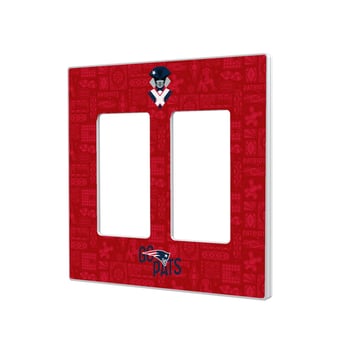 New England Patriots 2024 Illustrated Limited Edition Double Rocker Light Switch Plate