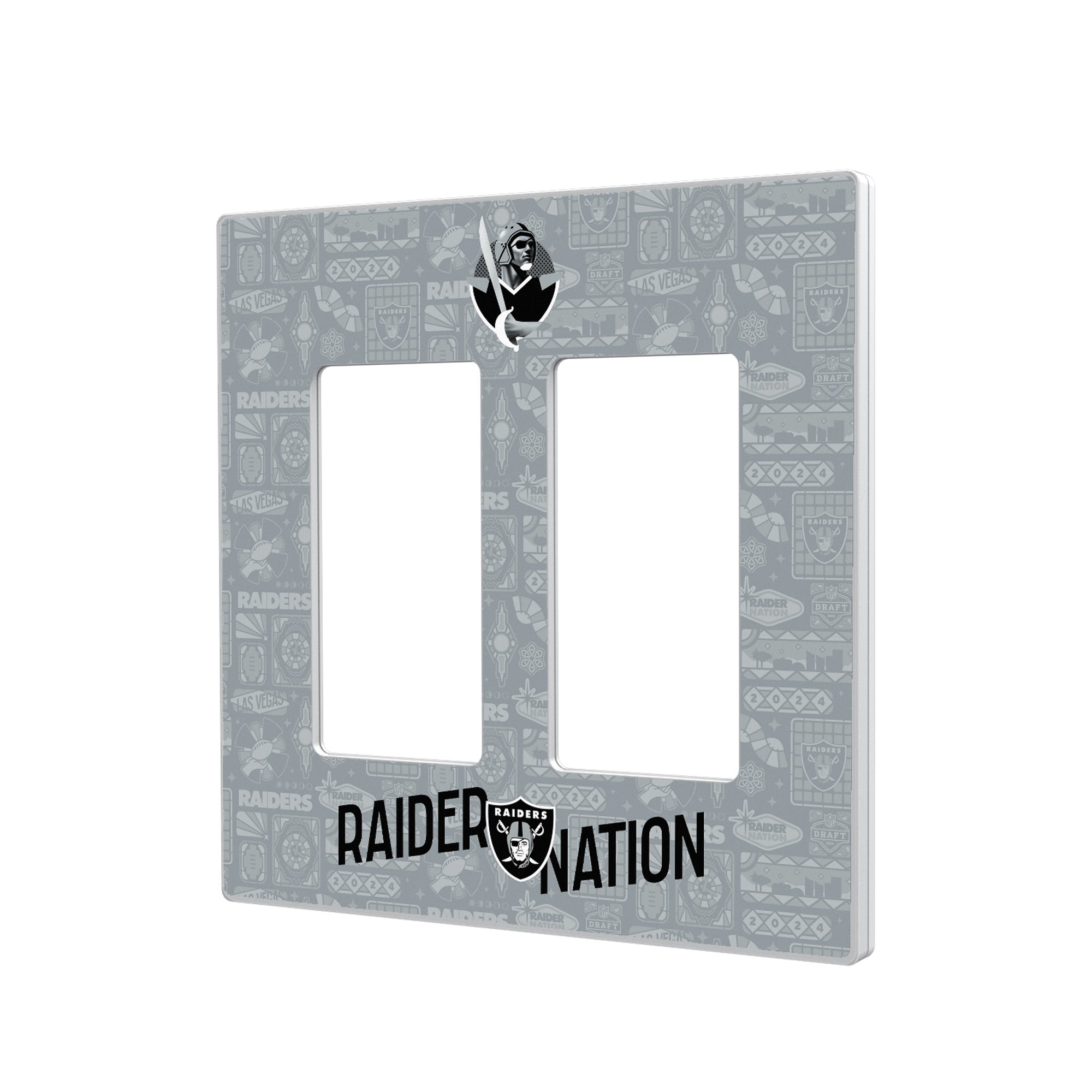Las Vegas Raiders 2024 Illustrated Limited Edition Double Rocker Light Switch Plate