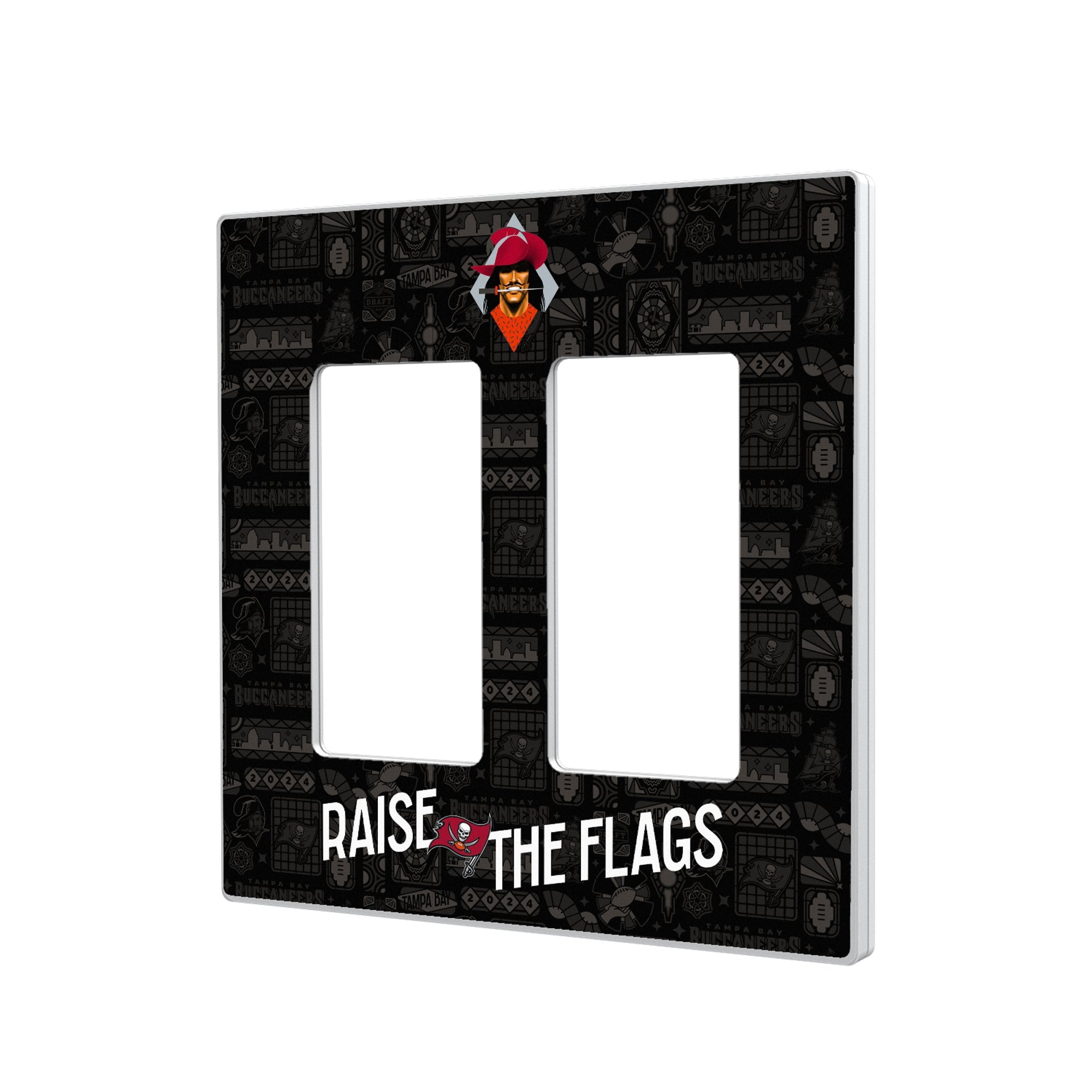Tampa Bay Buccaneers 2024 Illustrated Limited Edition Double Rocker Light Switch Plate