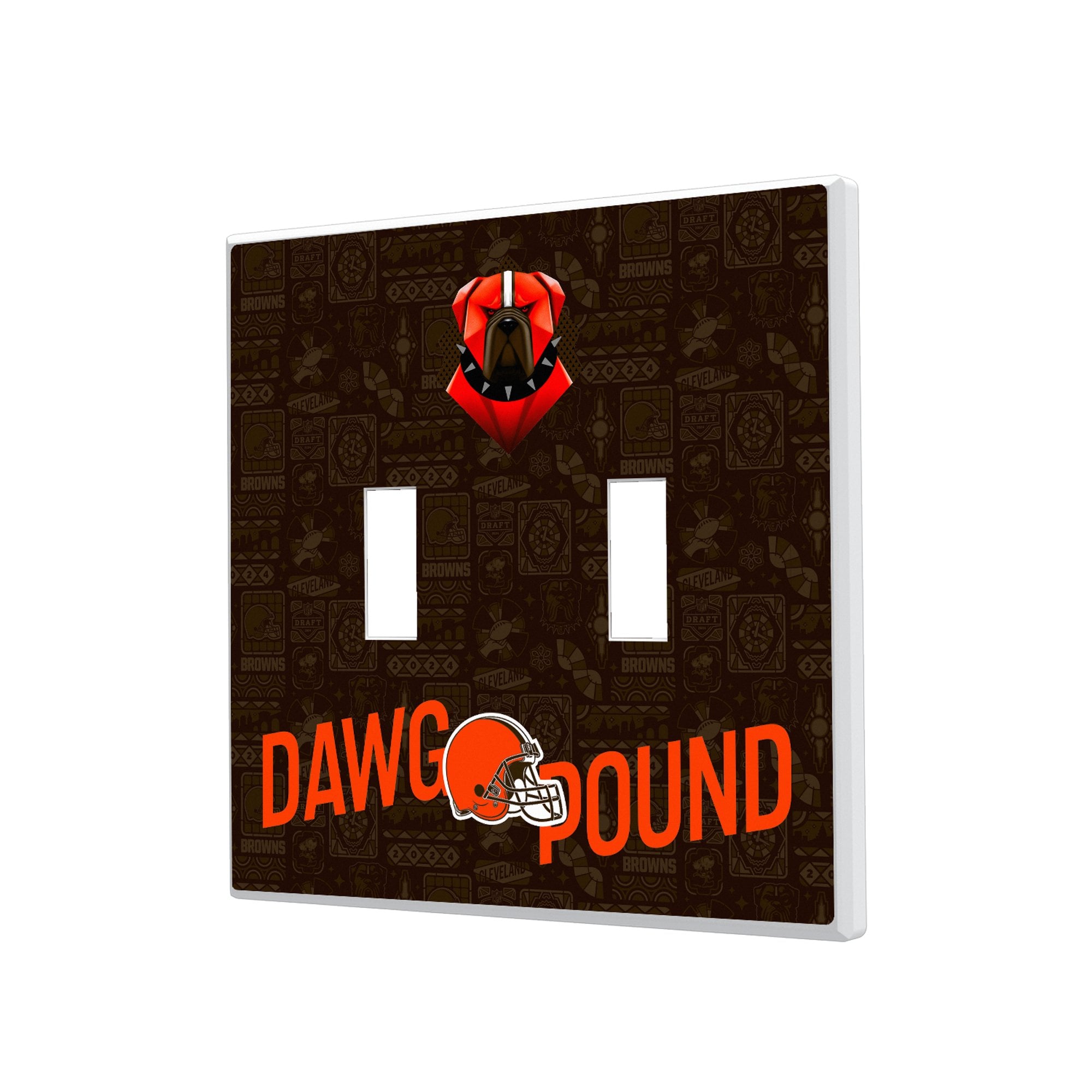 Cleveland Browns 2024 Illustrated Limited Edition Double Toggle Light Switch Plate